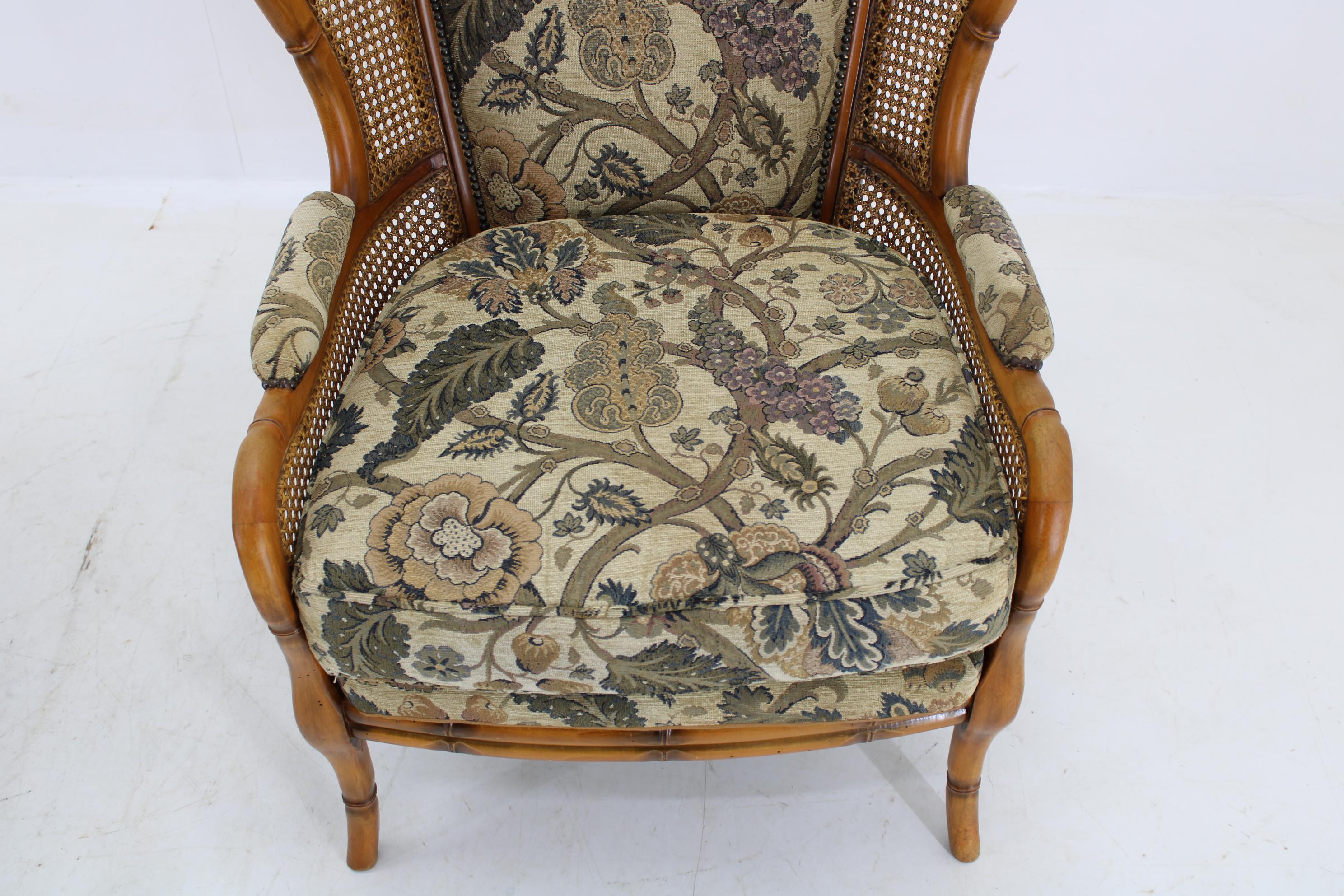 1960s Pair of Rattan Armchairs , Italy For Sale 8