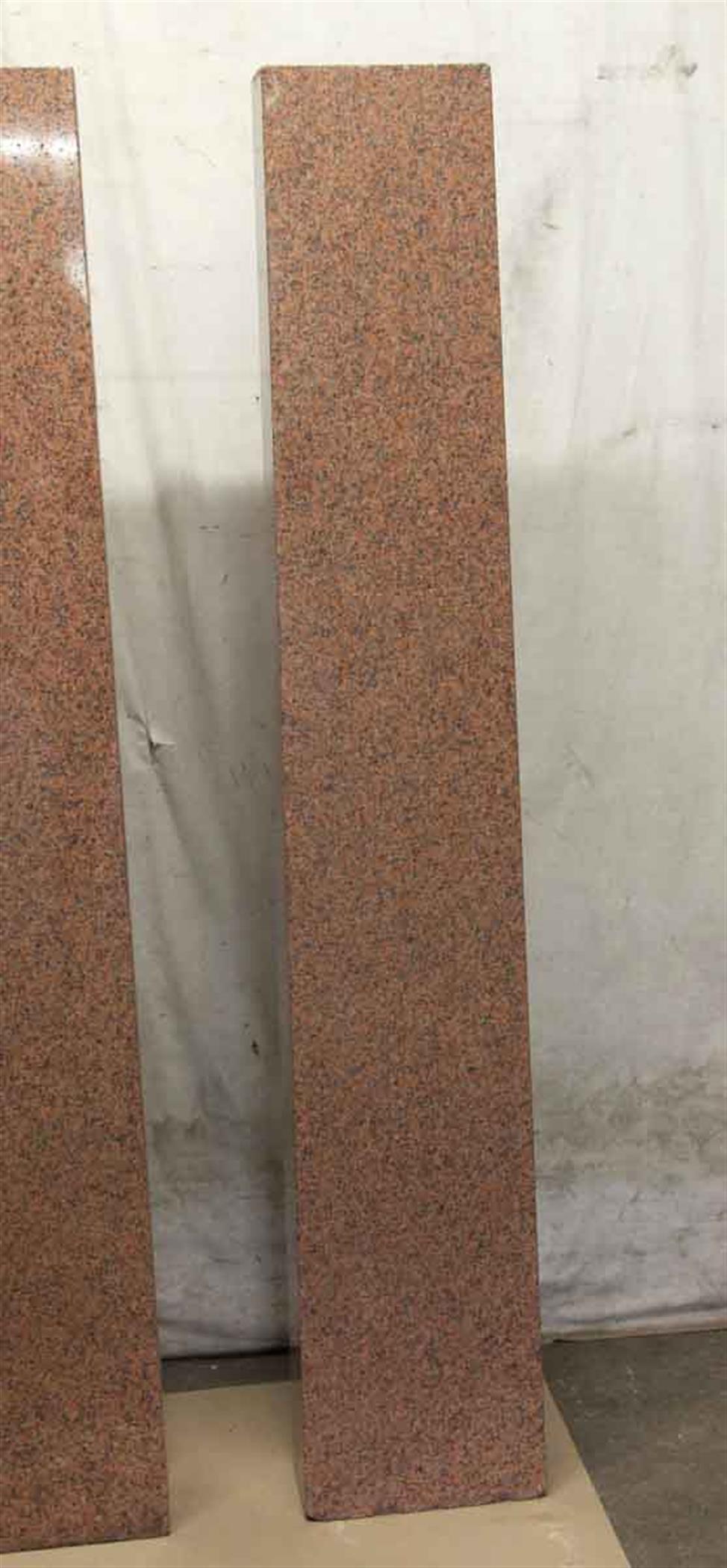 American 1960s Pair of Rectangular Solid Granite Column Pilasters