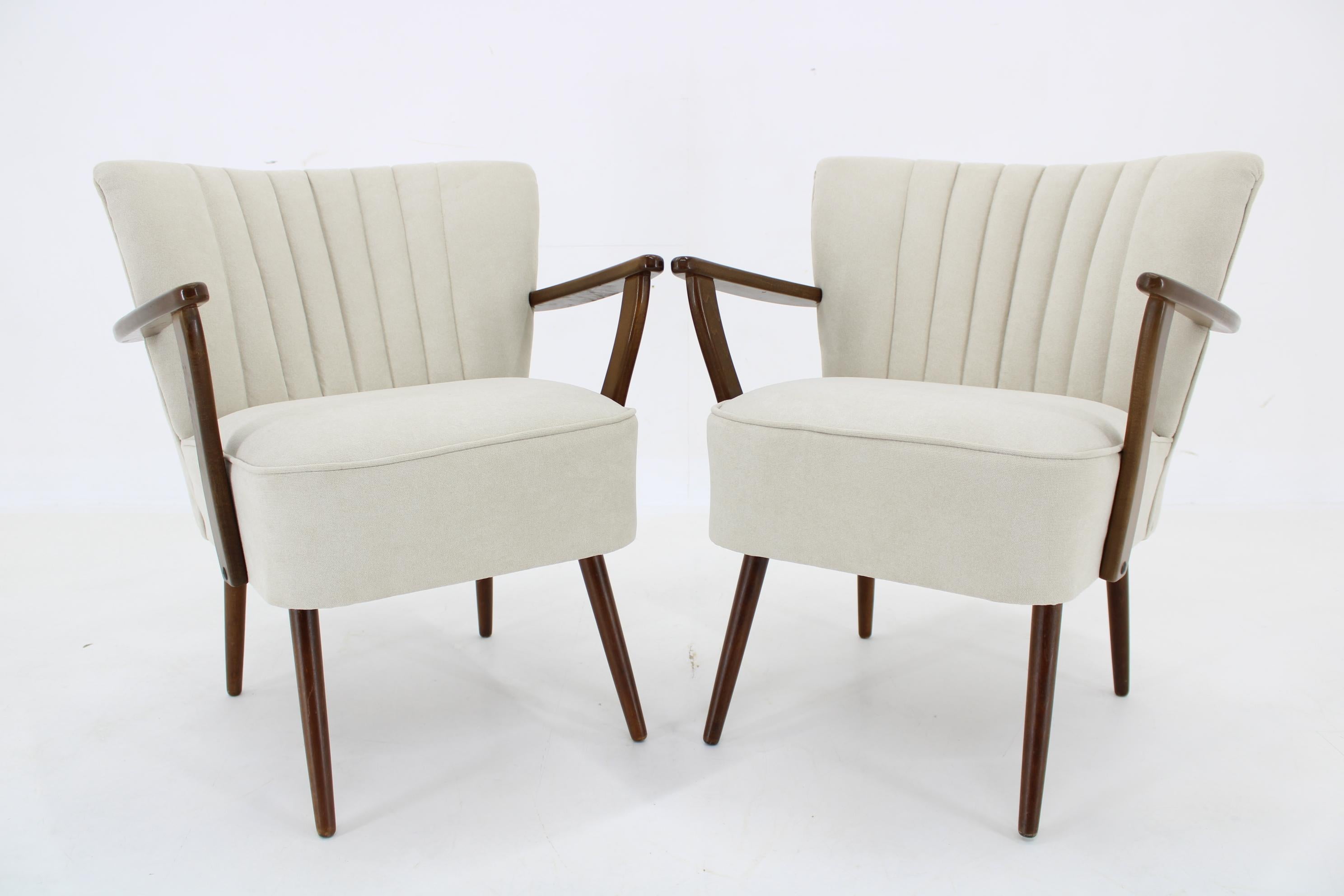 - carefully refurbished
 - Newly reupholstered
 - stained beech wood 