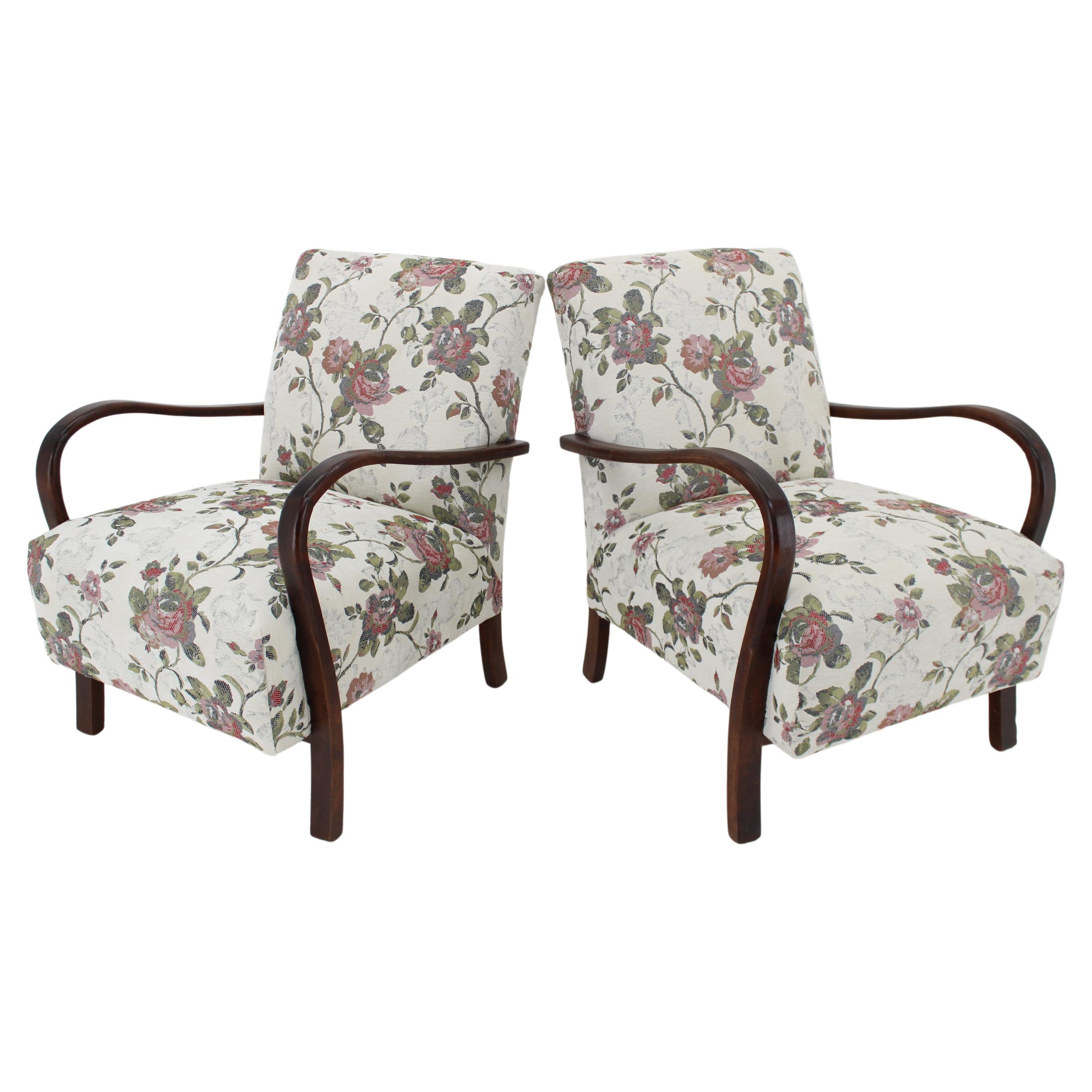 1960s Pair of Restored Armchairs, Czechoslovakia  For Sale