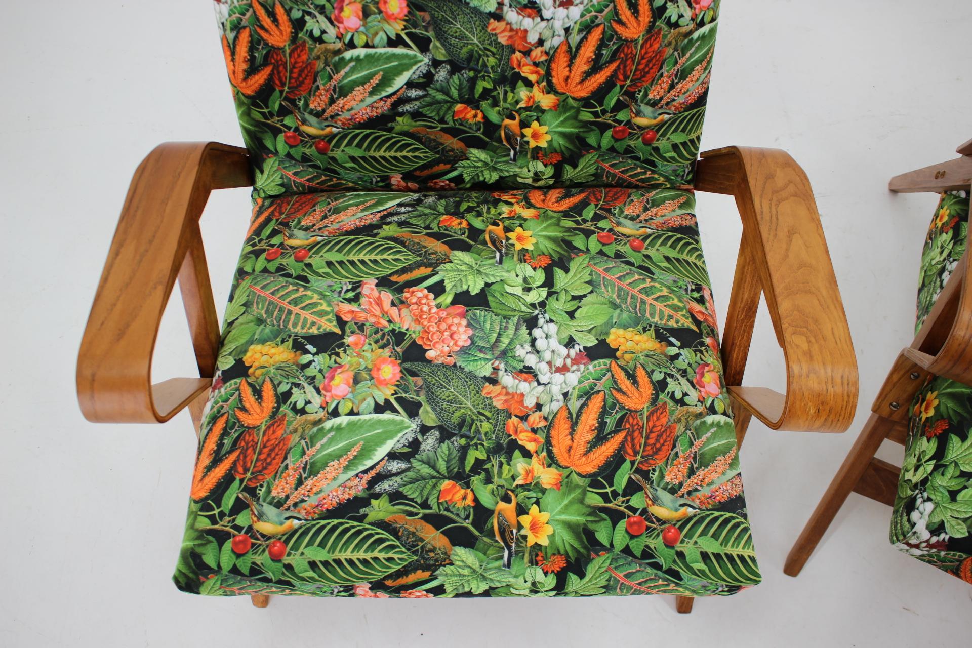 Mid-20th Century 1960s Pair of Restored Tatra Chairs, Czechoslovakia For Sale