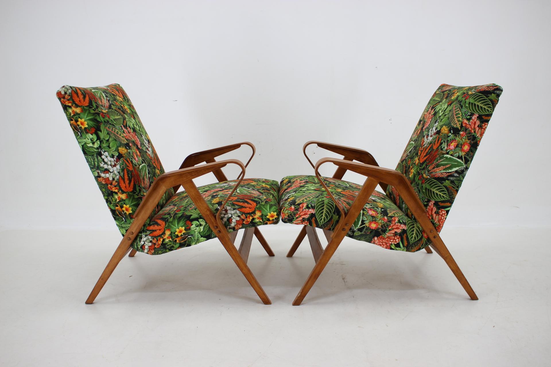 1960s Pair of Restored Tatra Chairs, Czechoslovakia For Sale 3