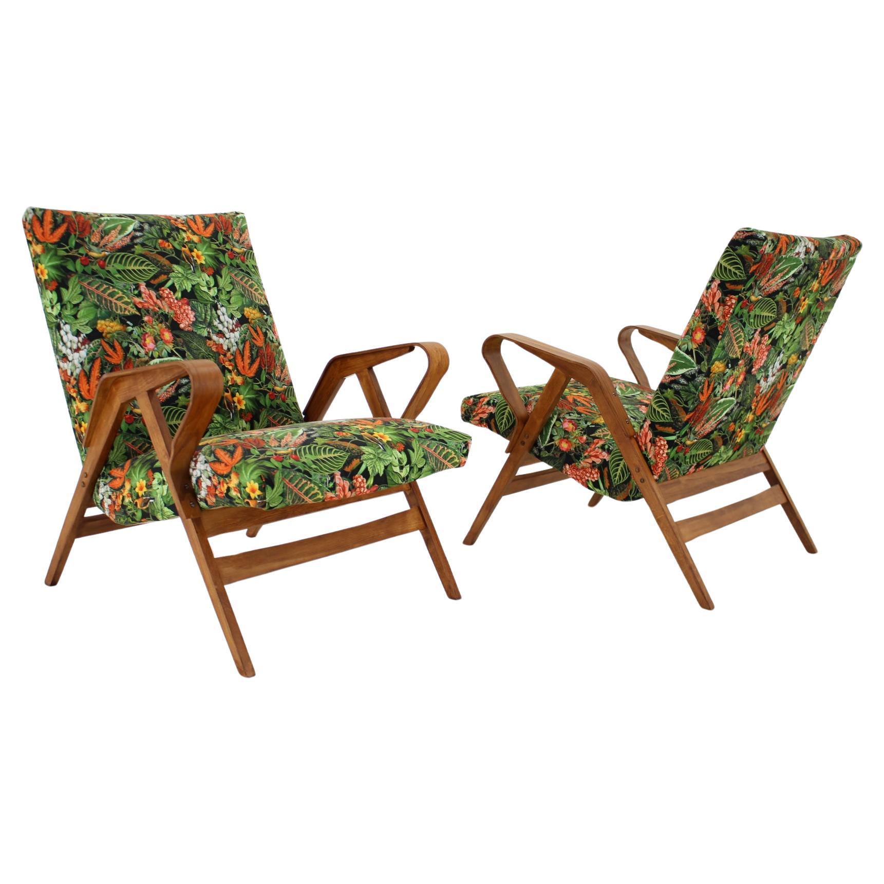 1960s Pair of Restored Tatra Chairs, Czechoslovakia For Sale