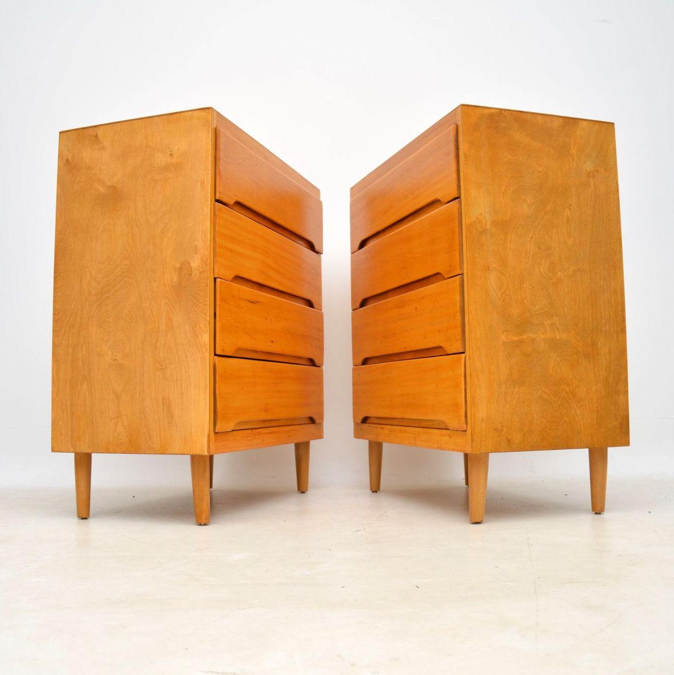 1960s Pair of Satin Wood Chest of Drawers 1