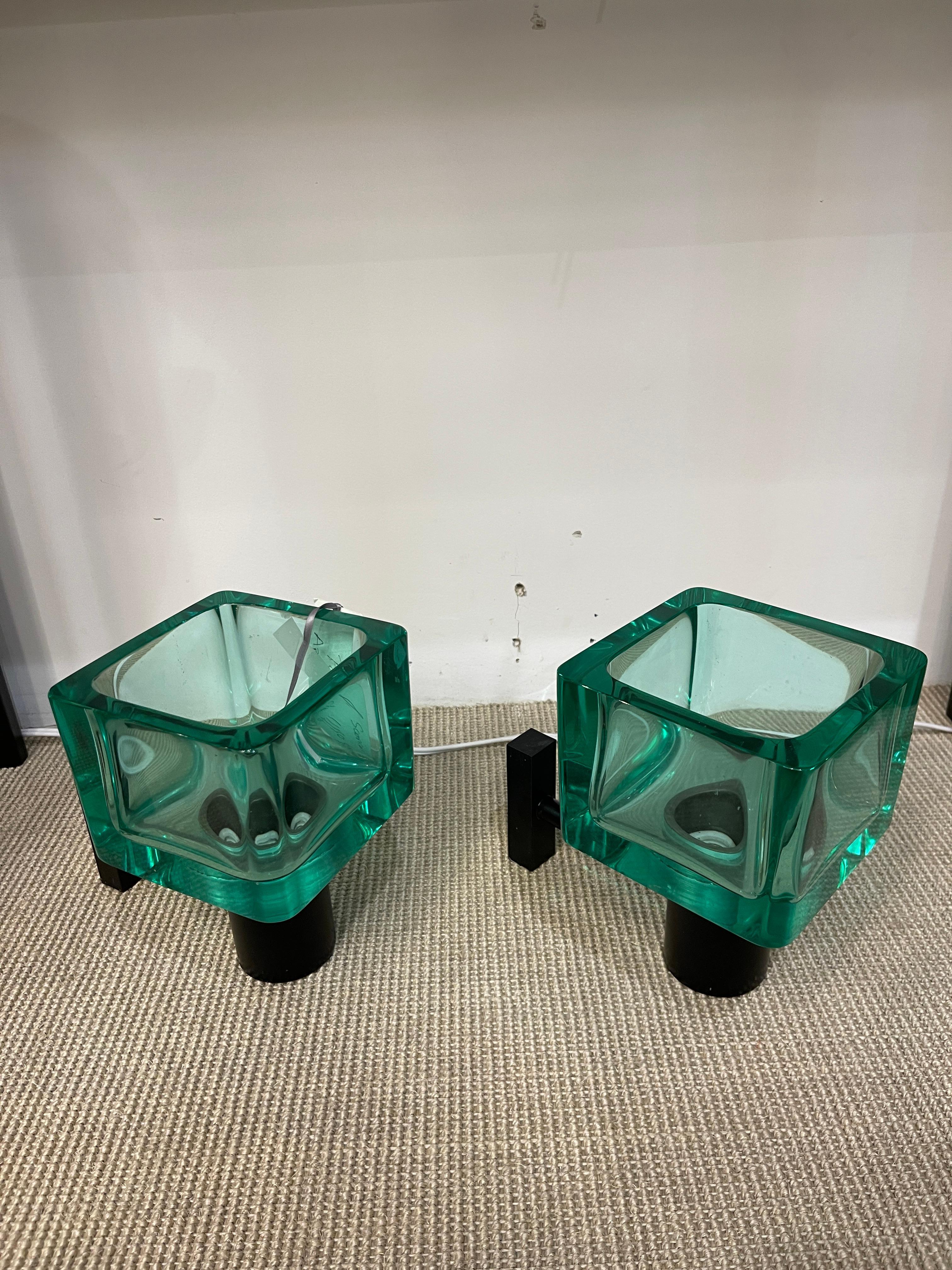 Rare 1960's wall lights by Gino Cenedese
Nice color
Italy
