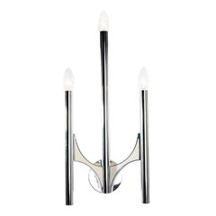 1960s Pair of Silver Plated Brass Sconces by Gaetano Sciolari