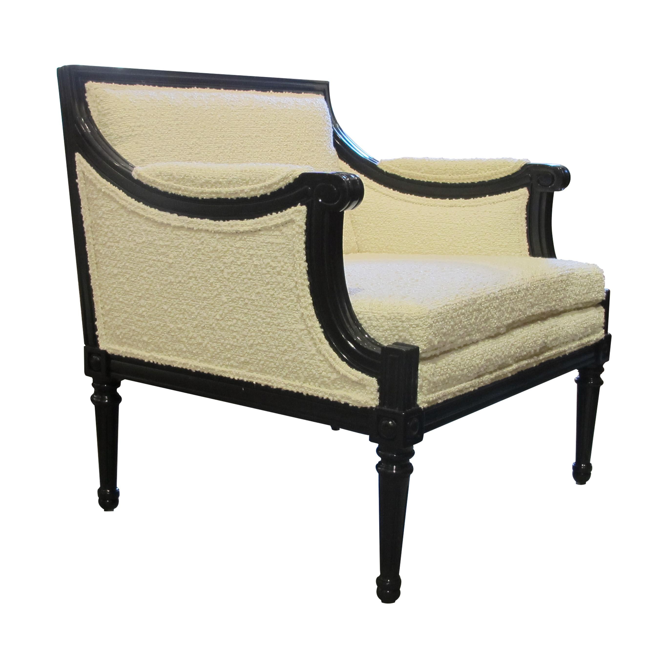1960s, Pair of Swedish Gustavian Style Armchairs Newly Upholstered  In Good Condition For Sale In London, GB