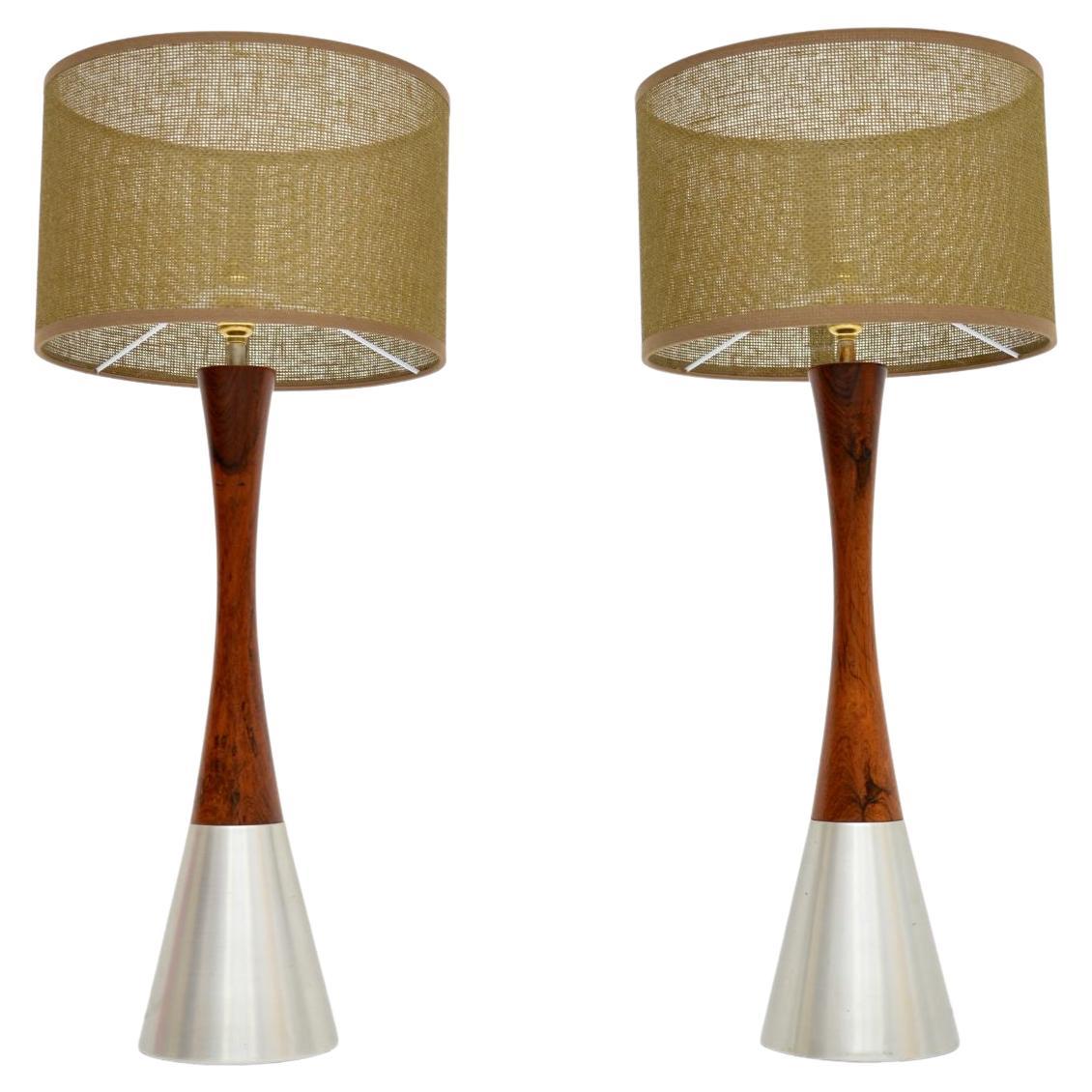 1960's Pair of Swedish Table Lamps by Bergboms