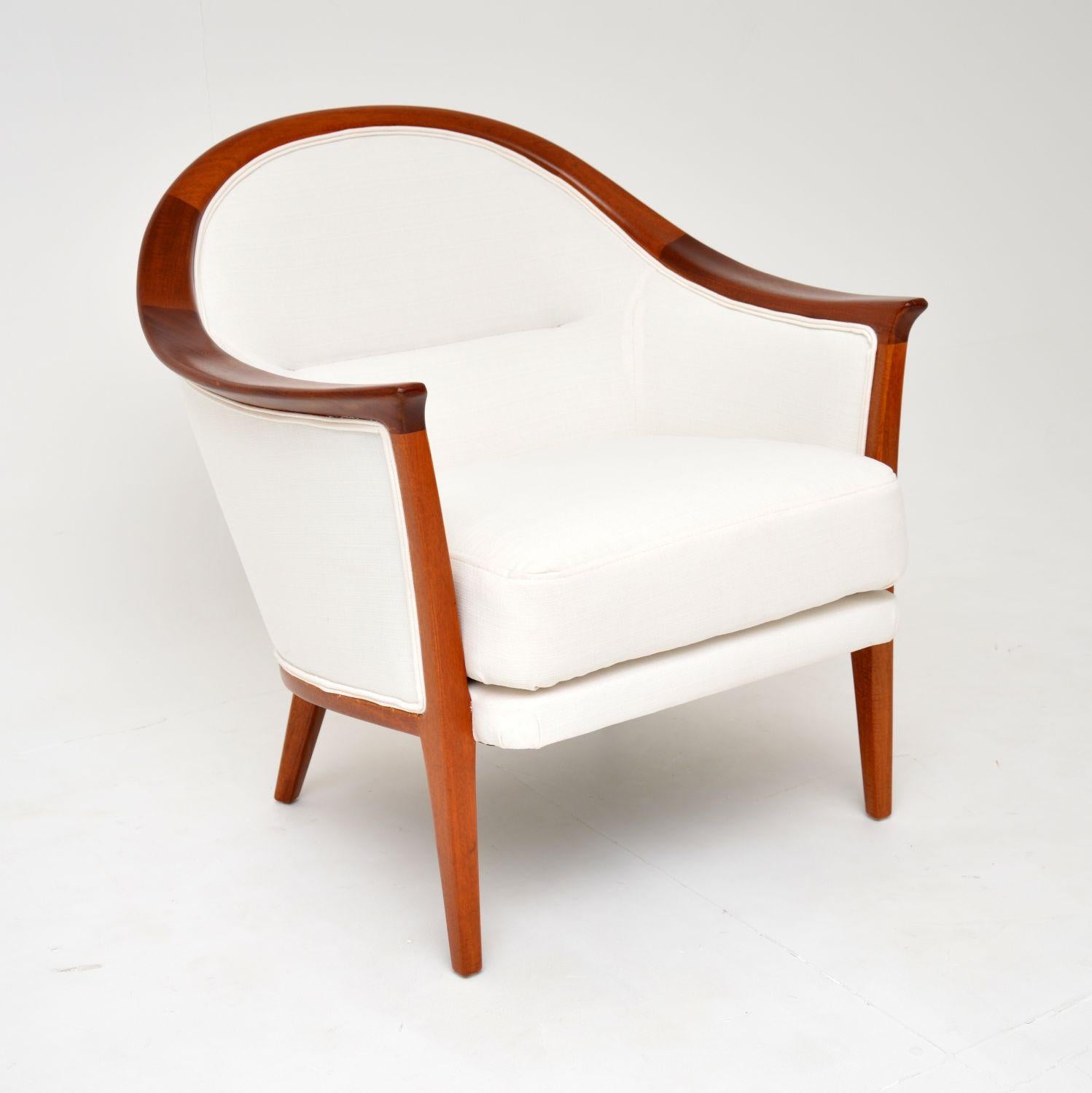 1960's Pair of Swedish Teak Armchairs by Bertil Fridhagen In Good Condition In London, GB