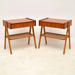 1960s Pair of Swedish Teak Bedside Tables by AB Carlstrom