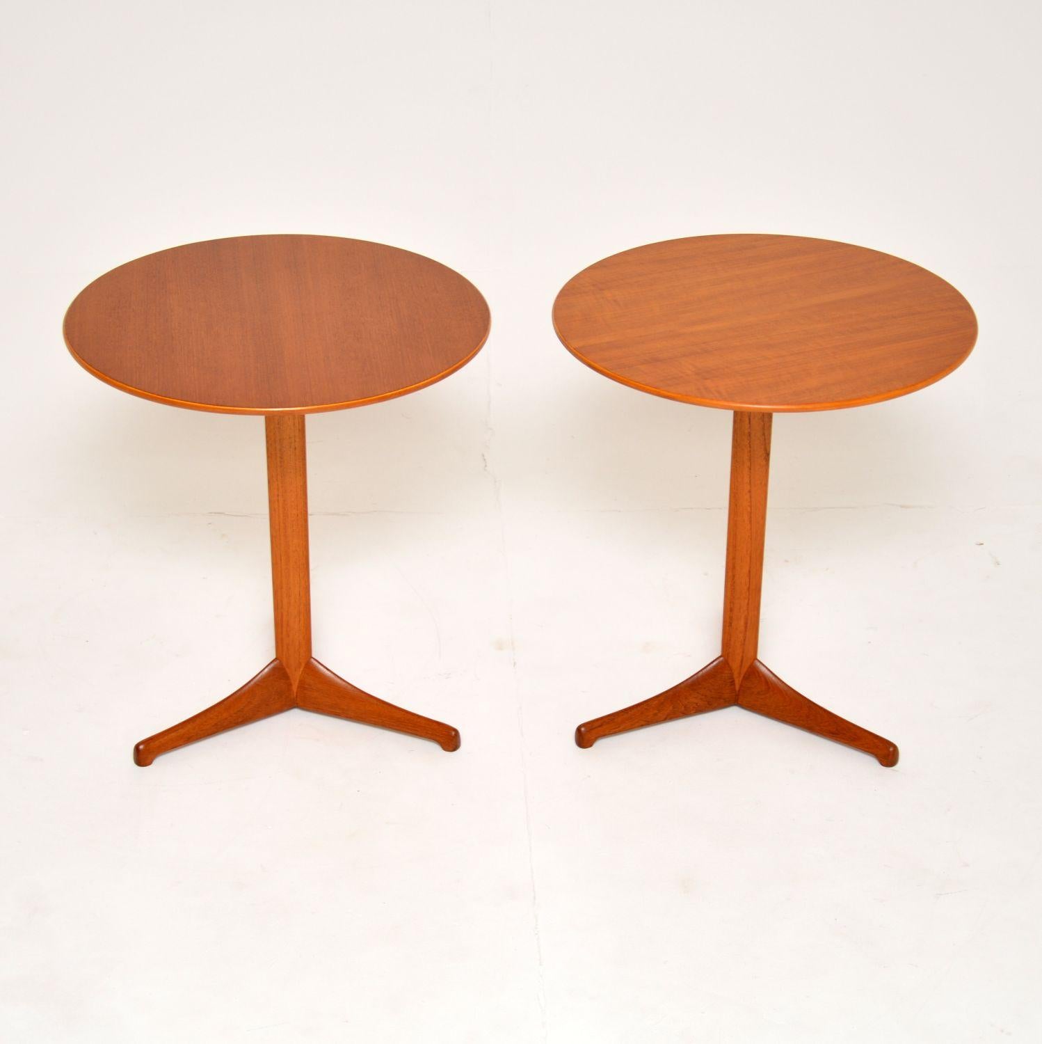 1960's Pair of Swedish Teak Side Tables by Kerstin Horlin-Holmquist In Good Condition In London, GB
