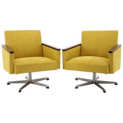 1960s Pair of Swivel Chairs, Czechoslovakia