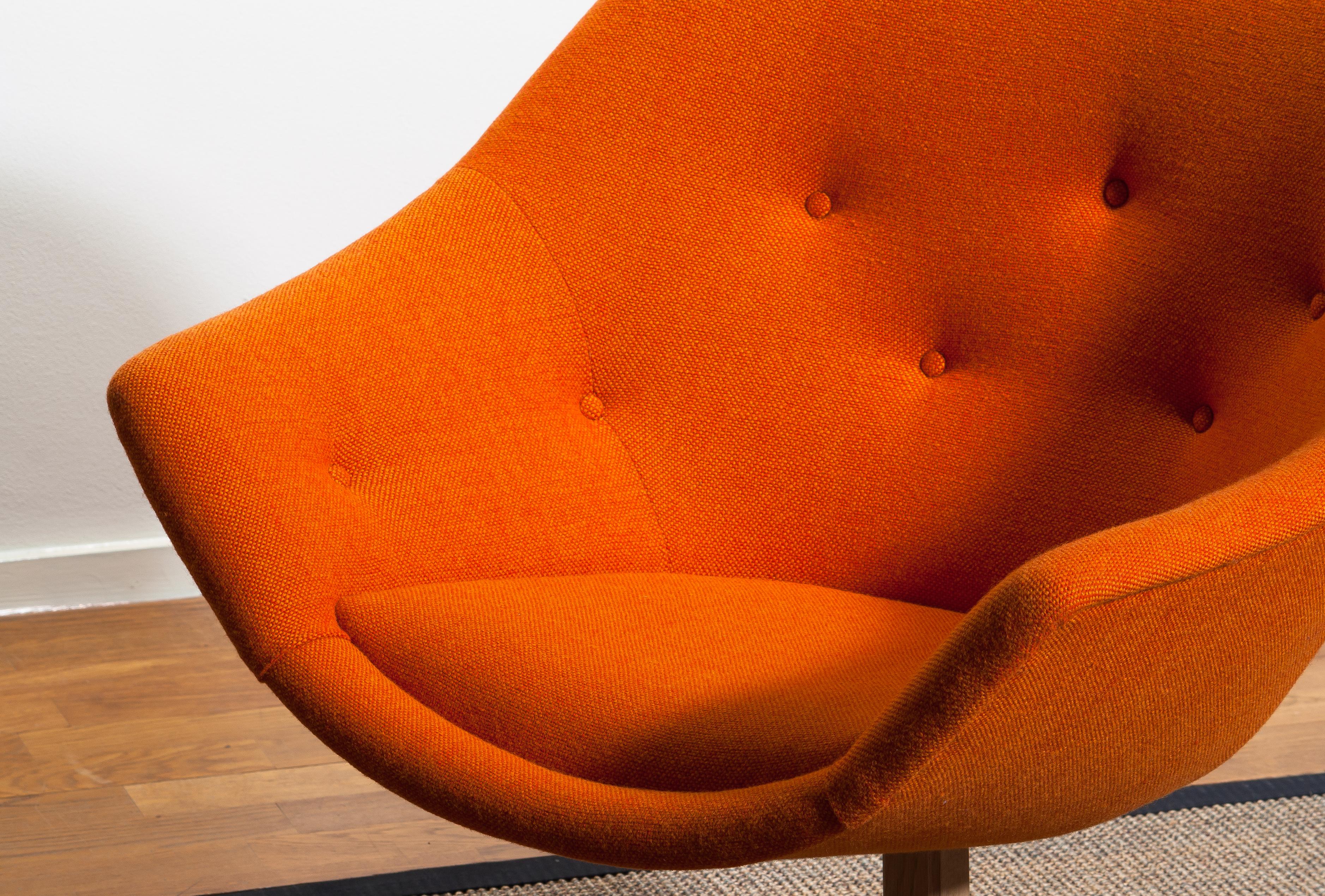 1960s, Pair of Swivel Club Lounge Armchairs by Carl Gustaf Hiort Nanna Ditzel 7