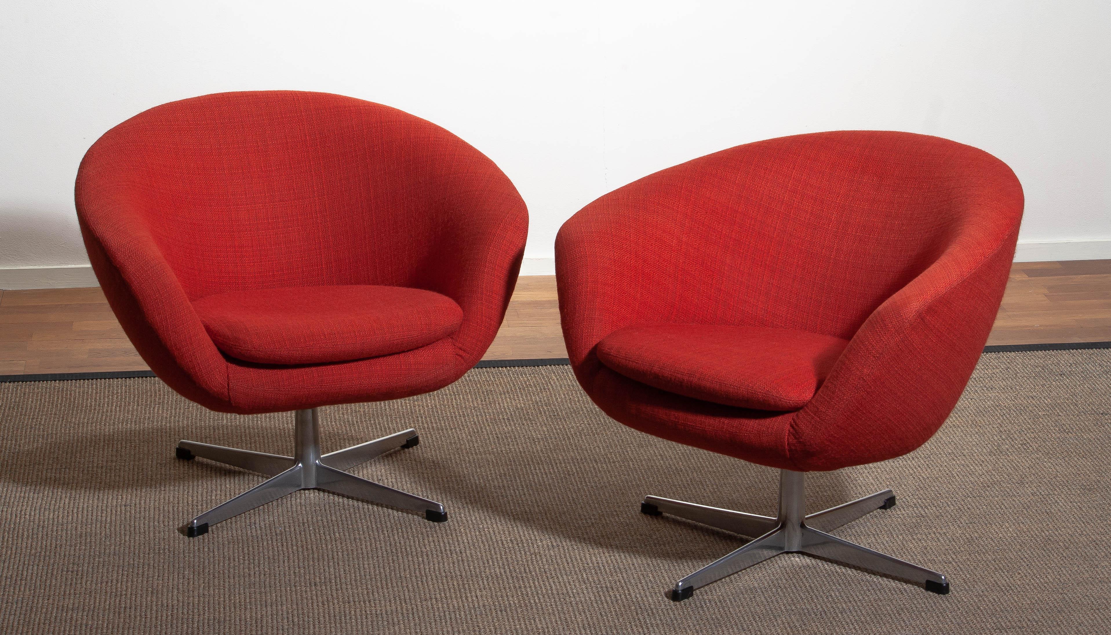 1960s, Pair of Swivel Lounge Chairs by Carl Eric Klote for Overman, Denmark 3