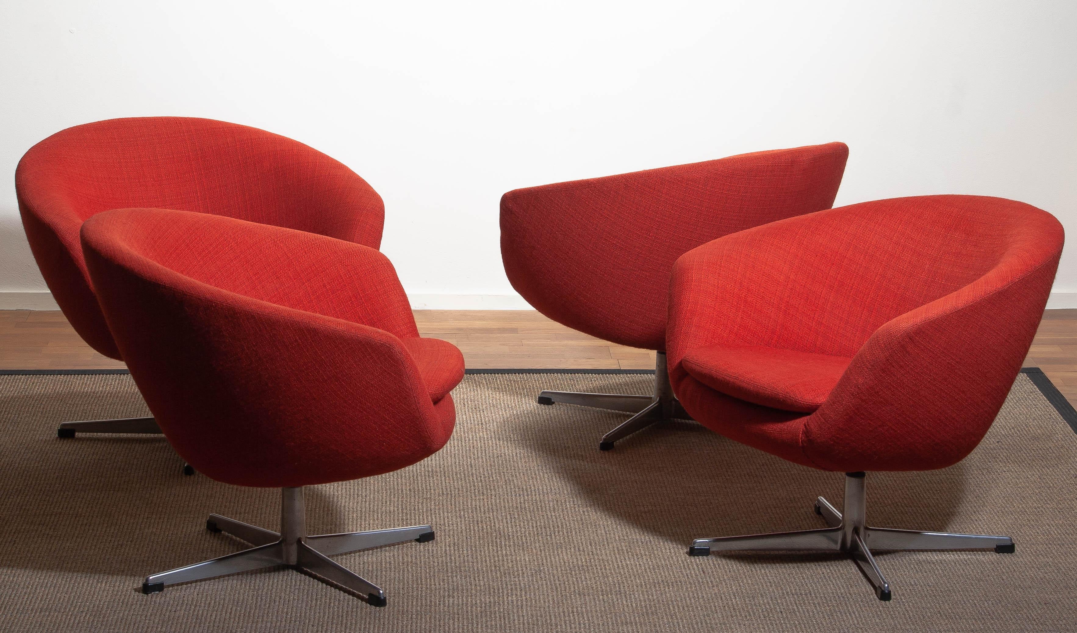 1960s, Pair of Swivel Lounge Chairs by Carl Eric Klote for Overman, Denmark 7