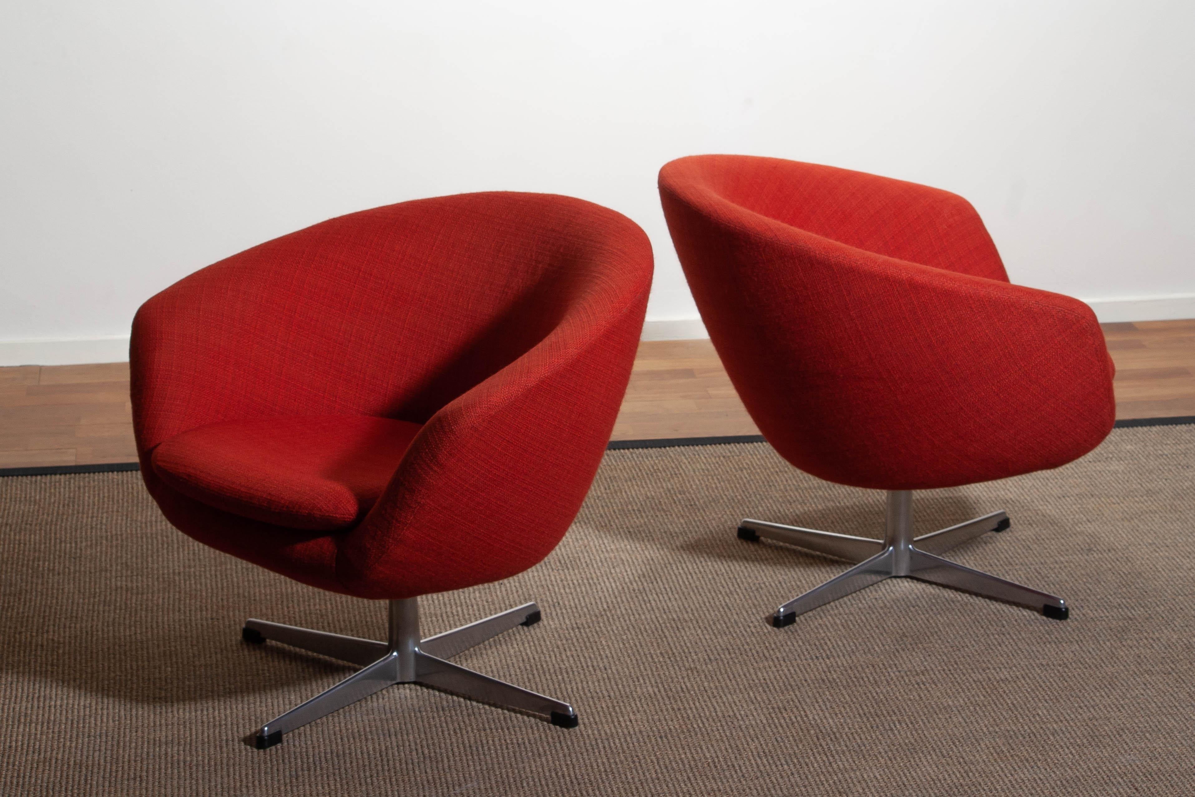 1960s, Pair of Swivel Lounge Chairs by Carl Eric Klote for Overman, Denmark 2