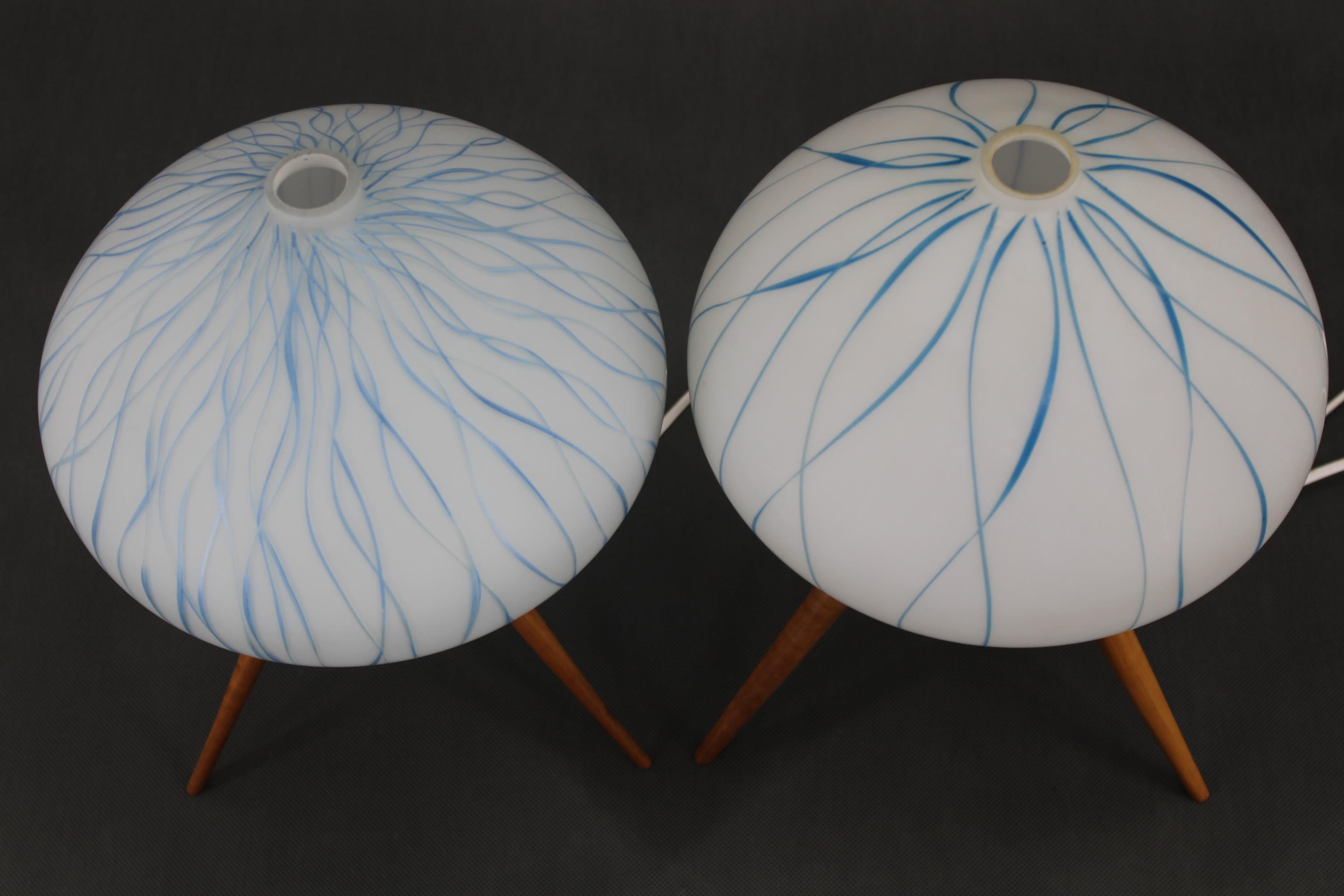 1960s Pair of Table Lamps By ULUV , Czechoslovakia In Good Condition For Sale In Praha, CZ
