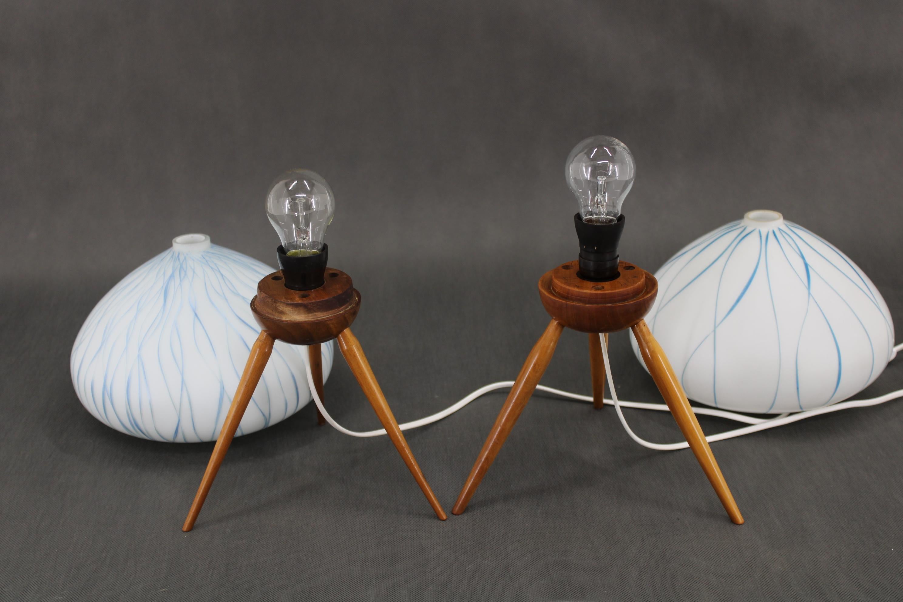 Mid-20th Century 1960s Pair of Table Lamps By ULUV , Czechoslovakia For Sale