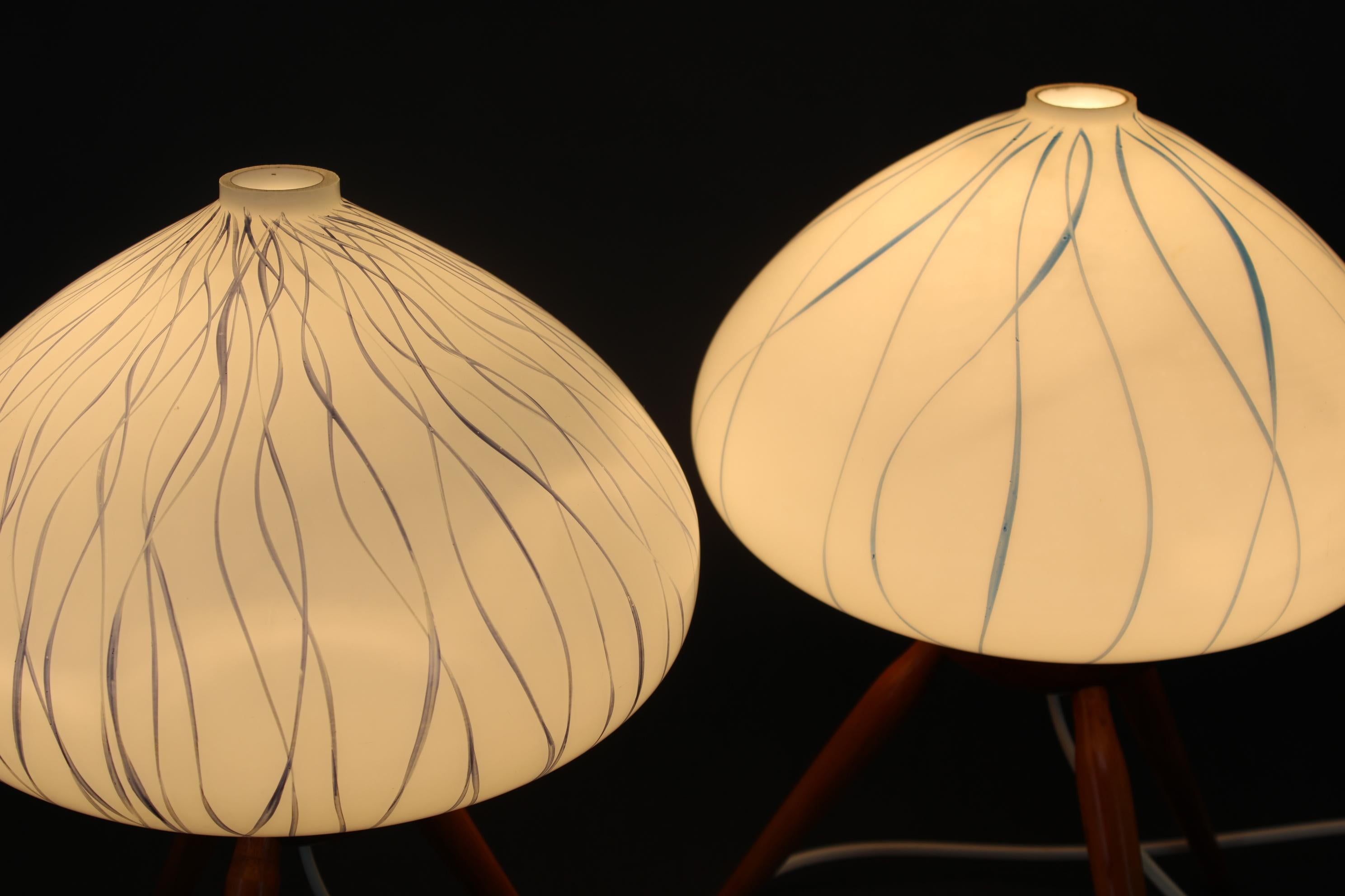 1960s Pair of Table Lamps By ULUV , Czechoslovakia For Sale 3