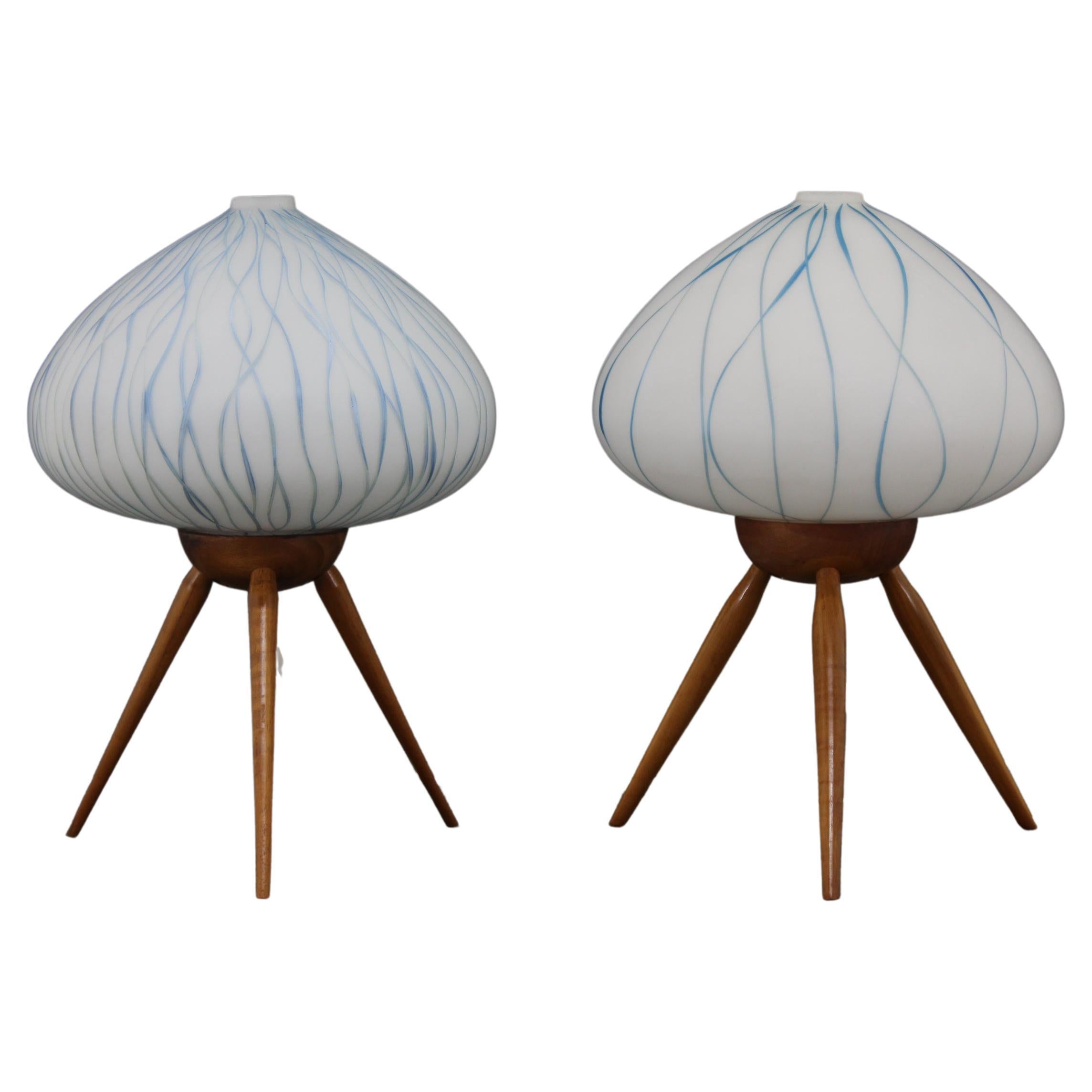 1960s Pair of Table Lamps By ULUV , Czechoslovakia For Sale