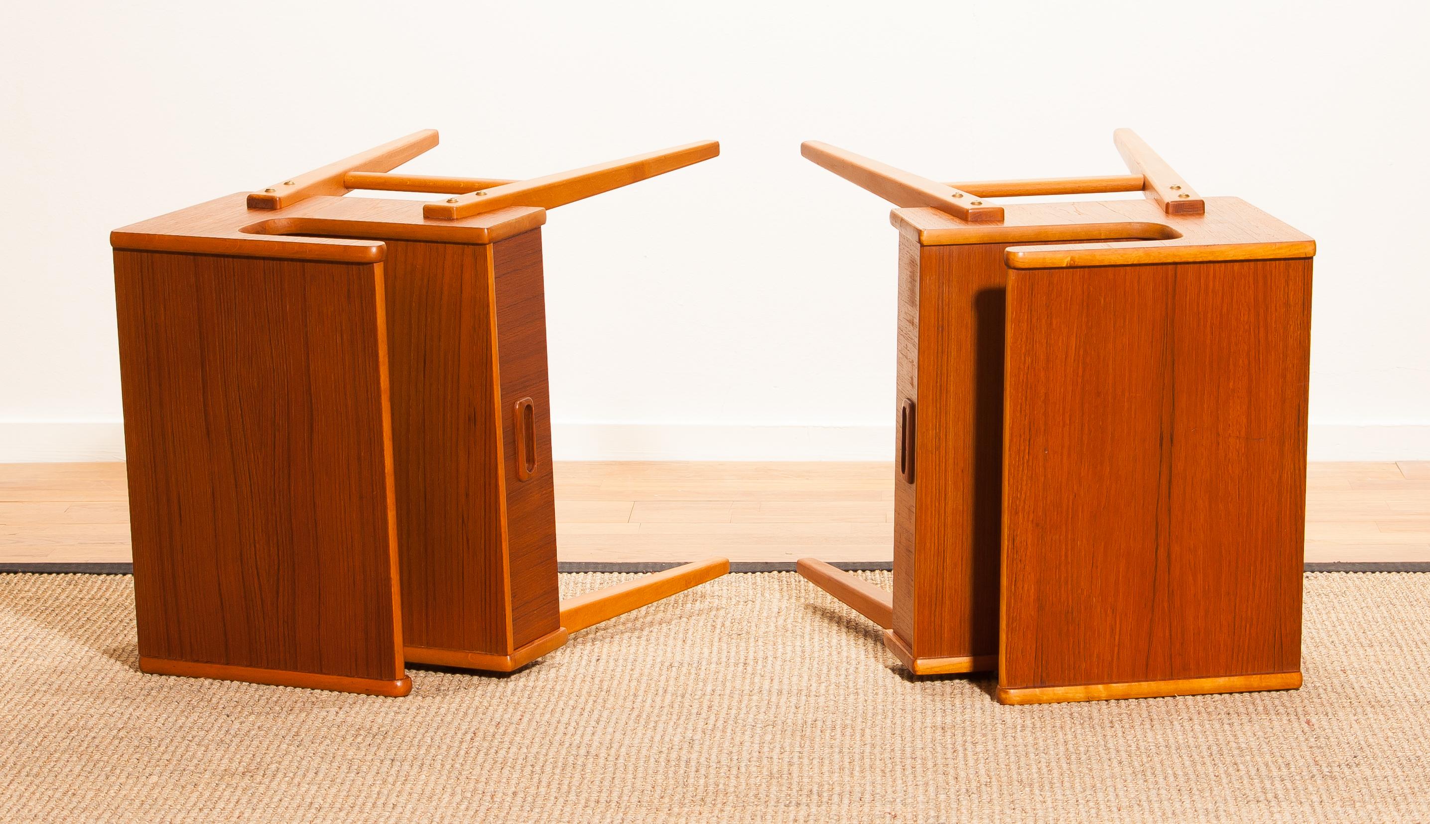 1960s Pair of Teak 'Model C' Bedside Tables 5