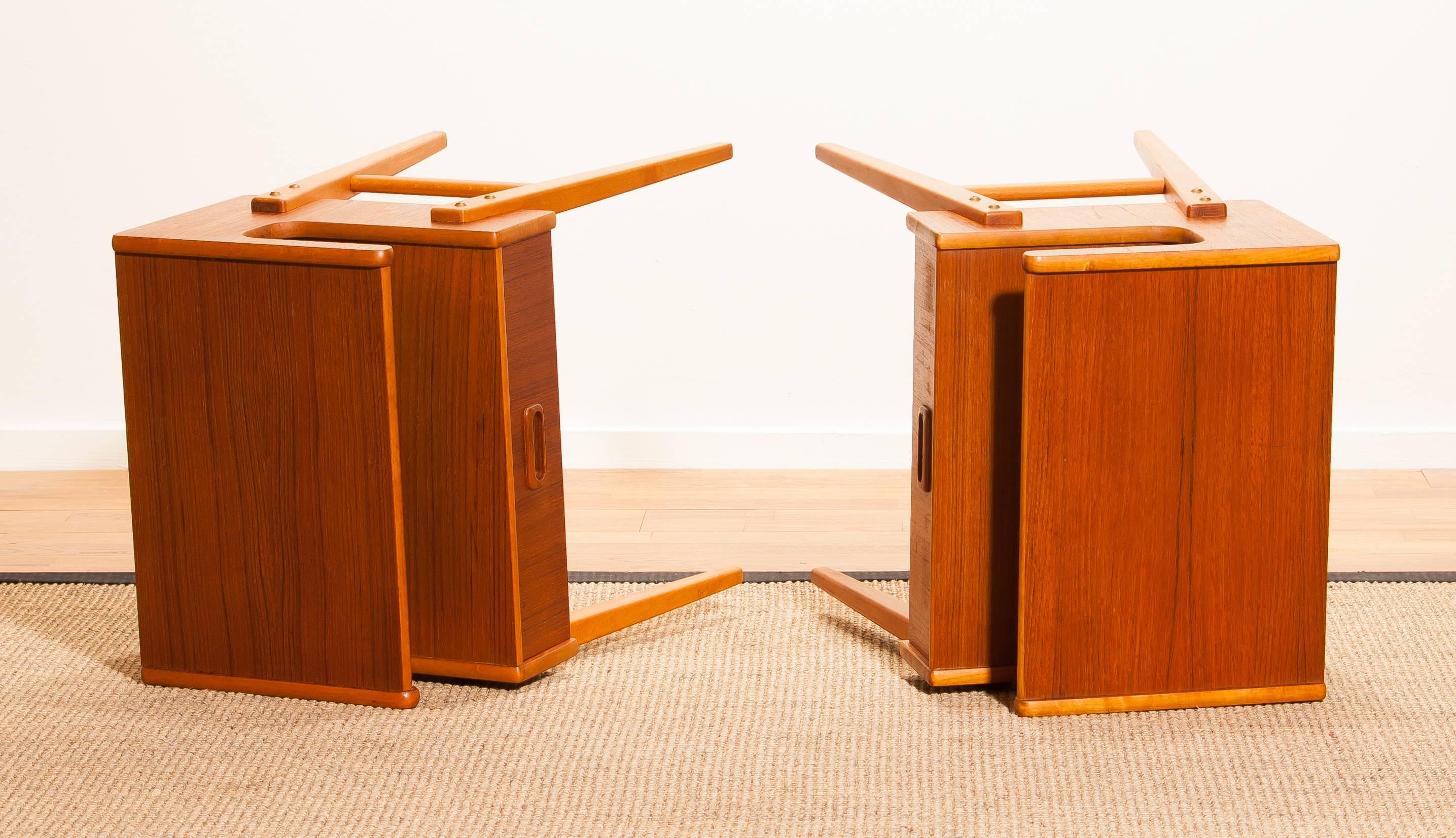 1960s Pair of Teak 'Model C2' Bedside Tables 5