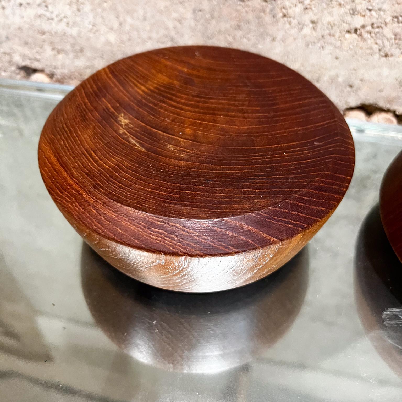 1960s Pair of Teak Wood Bowls After Dansk Designs Jens Quistgaard For Sale 1
