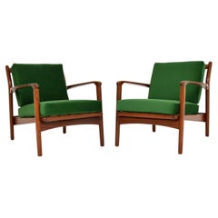 1960's Pair of Retro Afromosia Armchairs by Toothill
