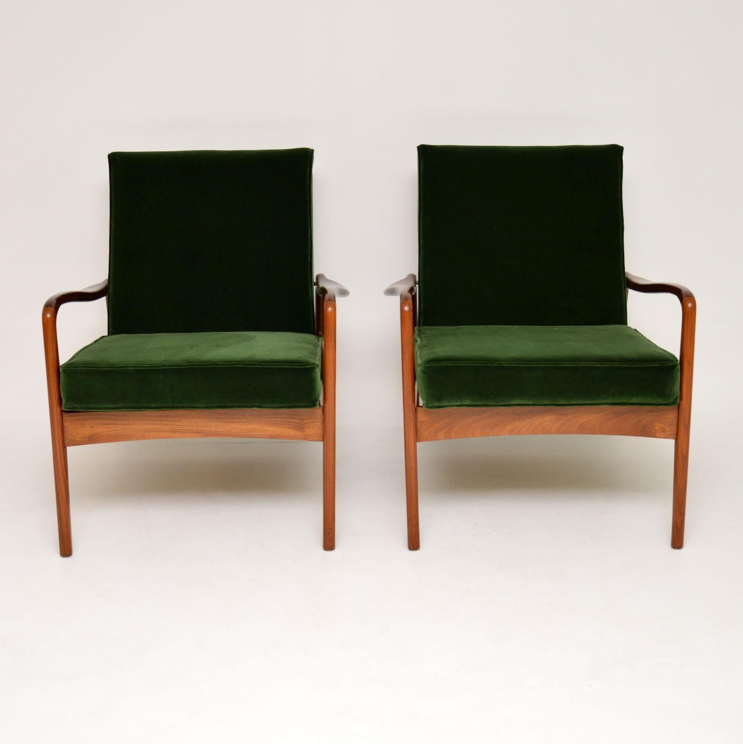 Wood 1960s Pair of Vintage Armchairs by Greaves & Thomas