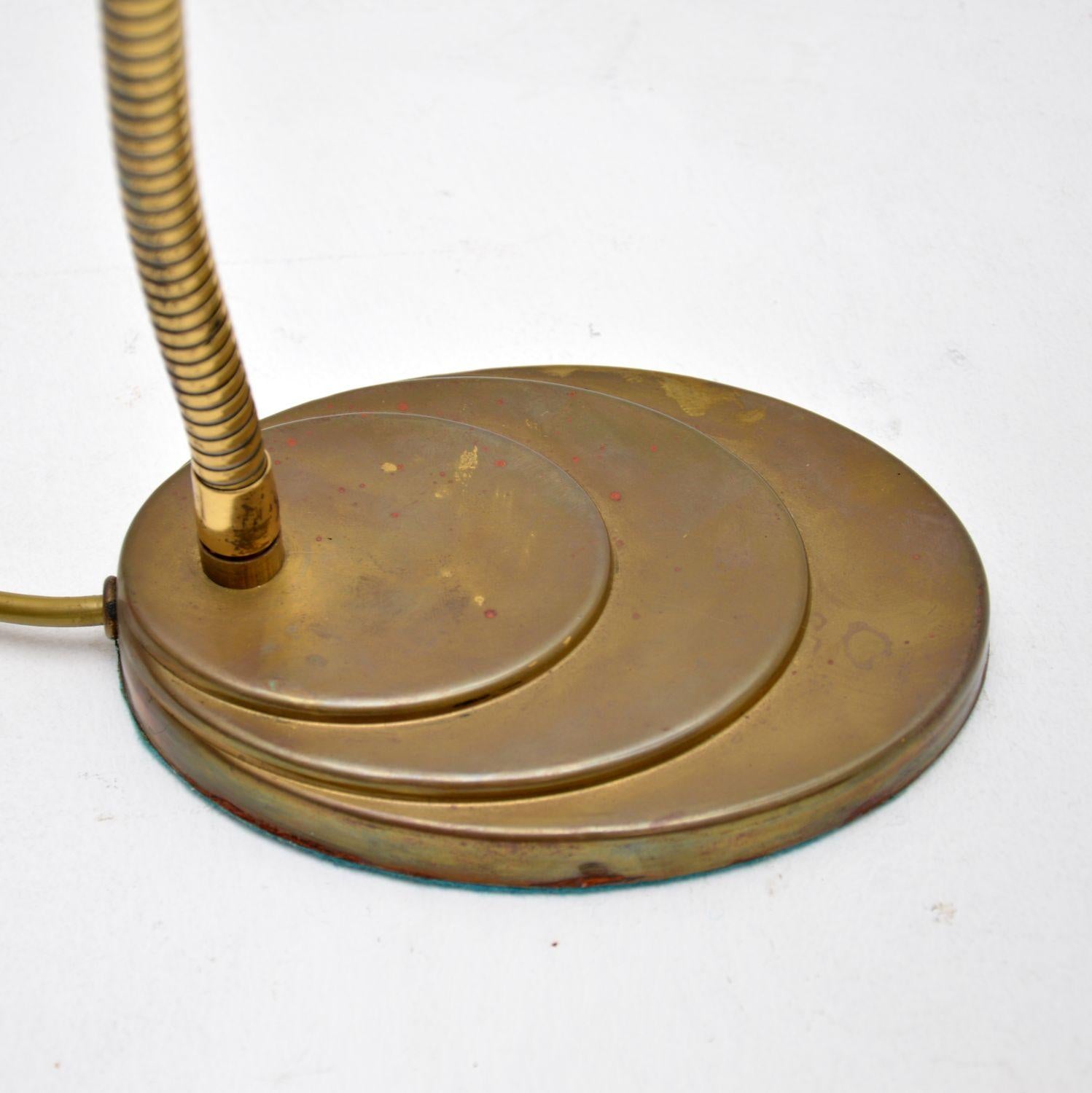 1960’s Pair of Vintage Brass Desk / Table Lamps In Good Condition For Sale In London, GB