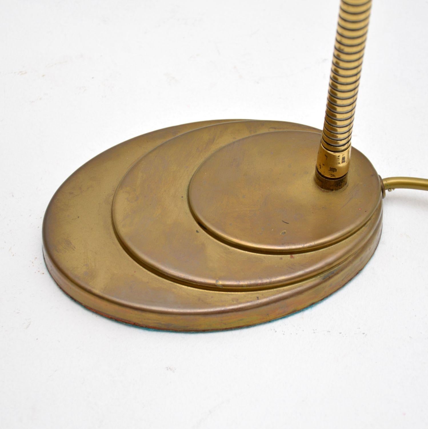 Mid-20th Century 1960’s Pair of Vintage Brass Desk / Table Lamps For Sale