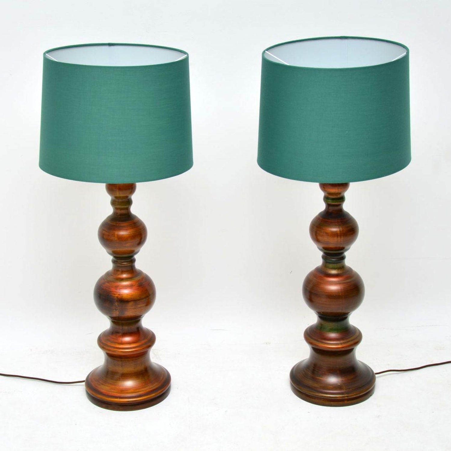 Bedroom Lamps Vintage Home Decor 1980s, Vintage Lamp Shades For Table Lamps