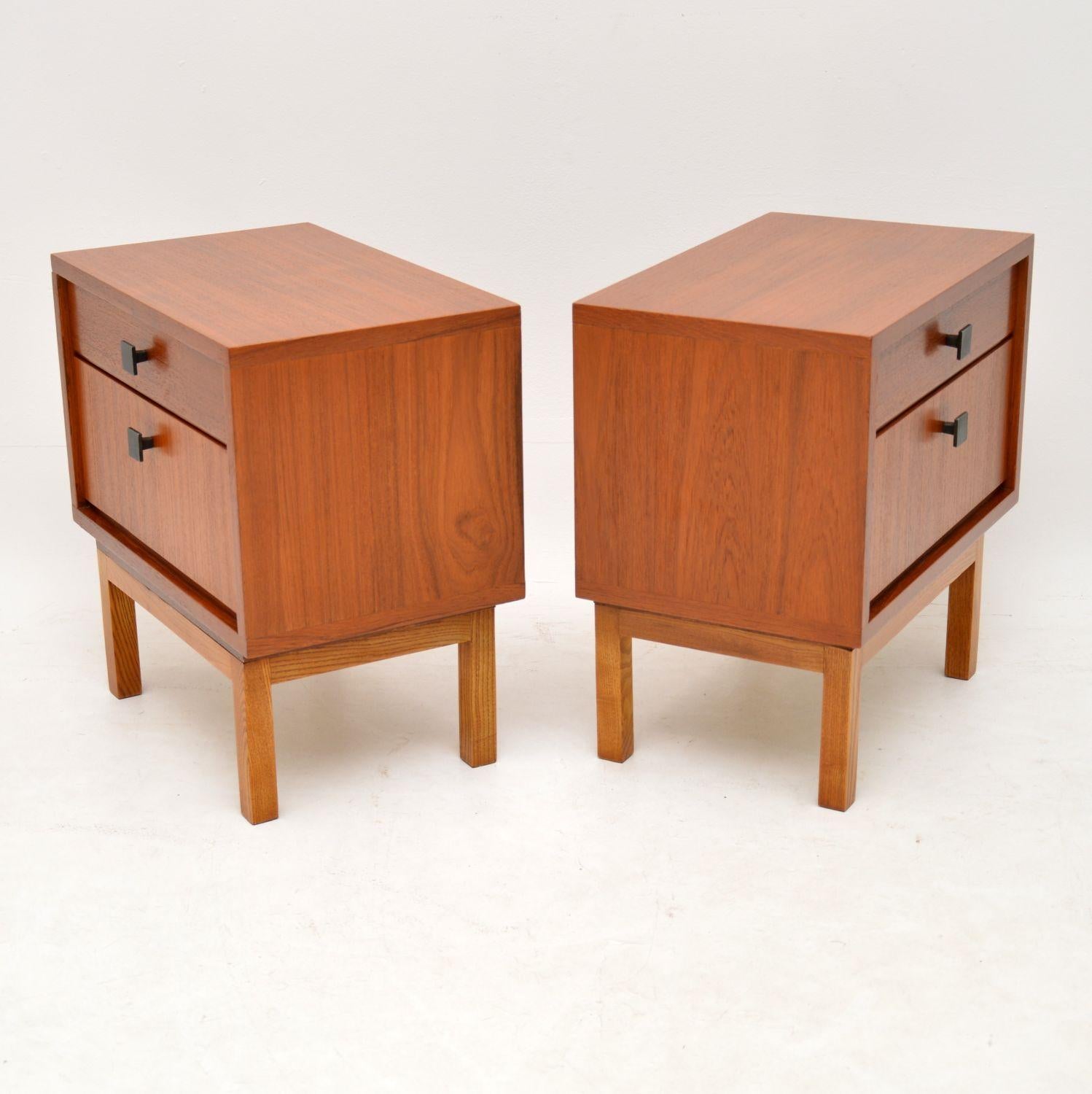 1960s Pair Of Vintage Danish Teak Bedside Cabinets At 1stdibs