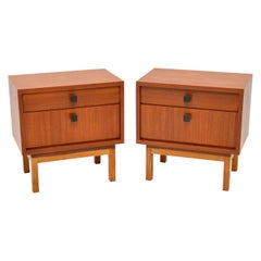 1960s Pair of Vintage Danish Teak Bedside Cabinets