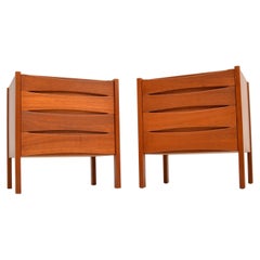 1960
s Pair of Vintage Danish Teak Bedside Chests