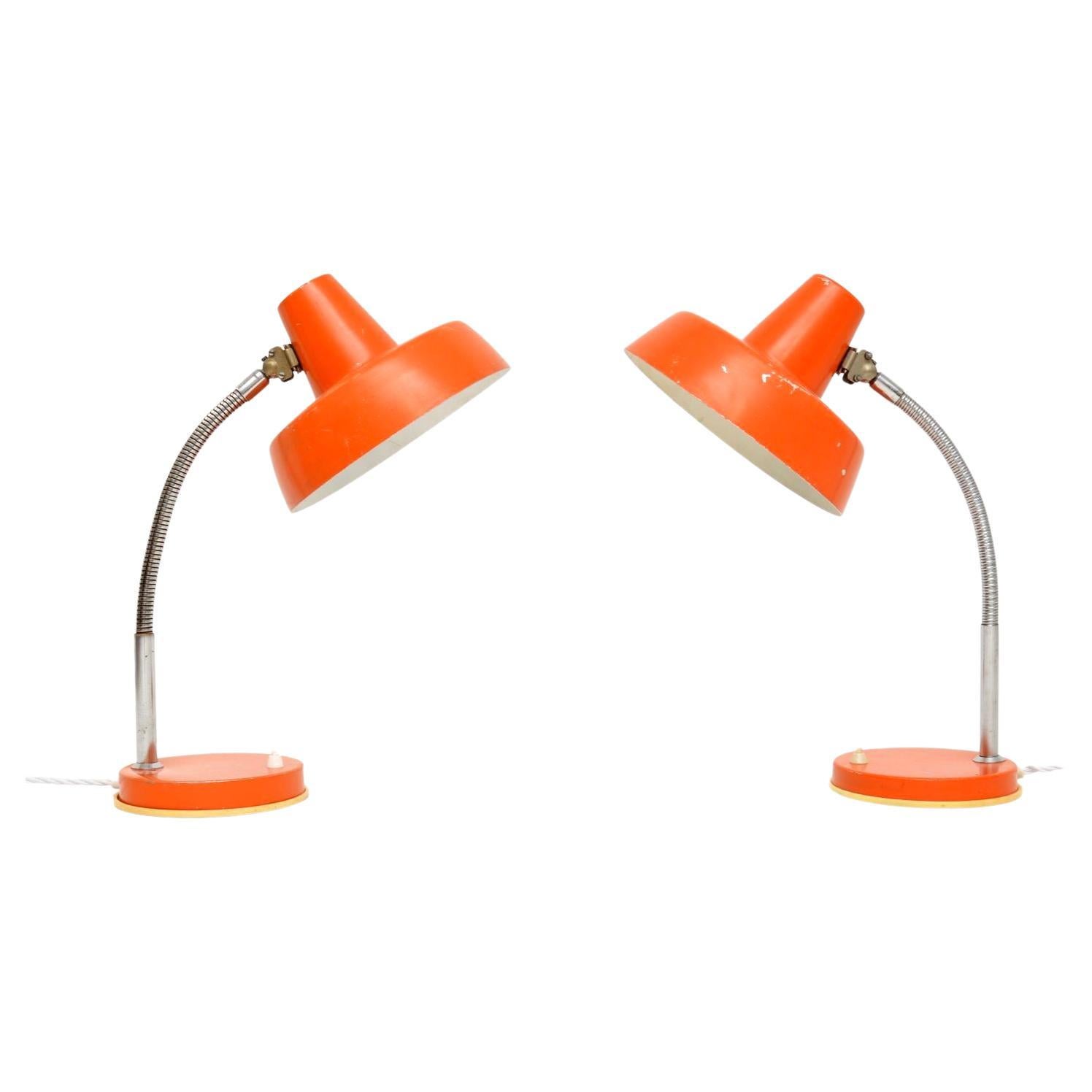 1960's Pair of Vintage Desk / Table Lamps For Sale
