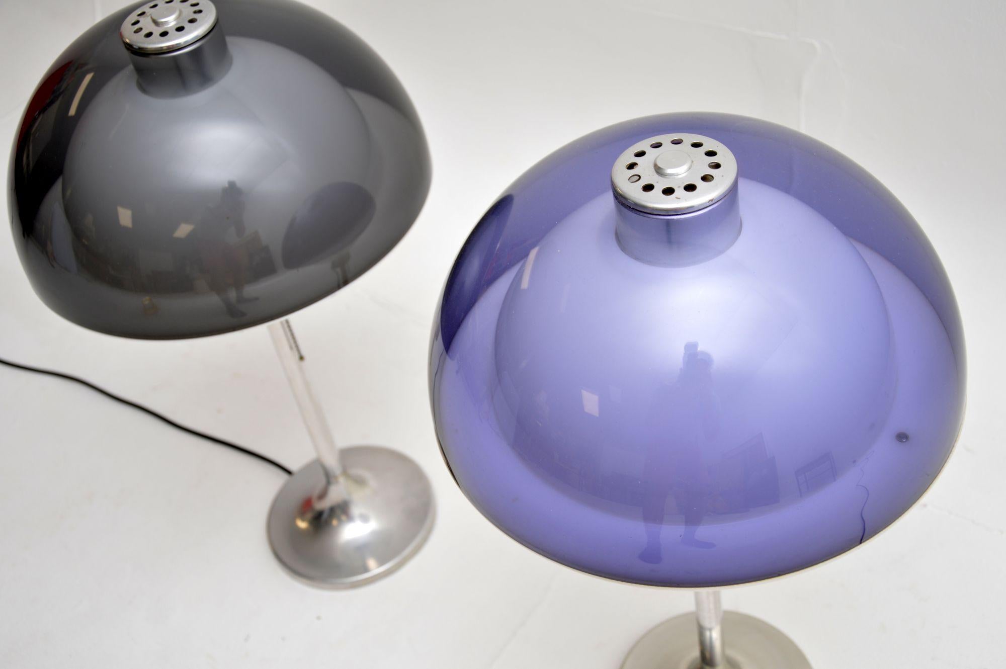 British 1960’s Pair of Vintage Lumitron Table Lamps by Robert Welch