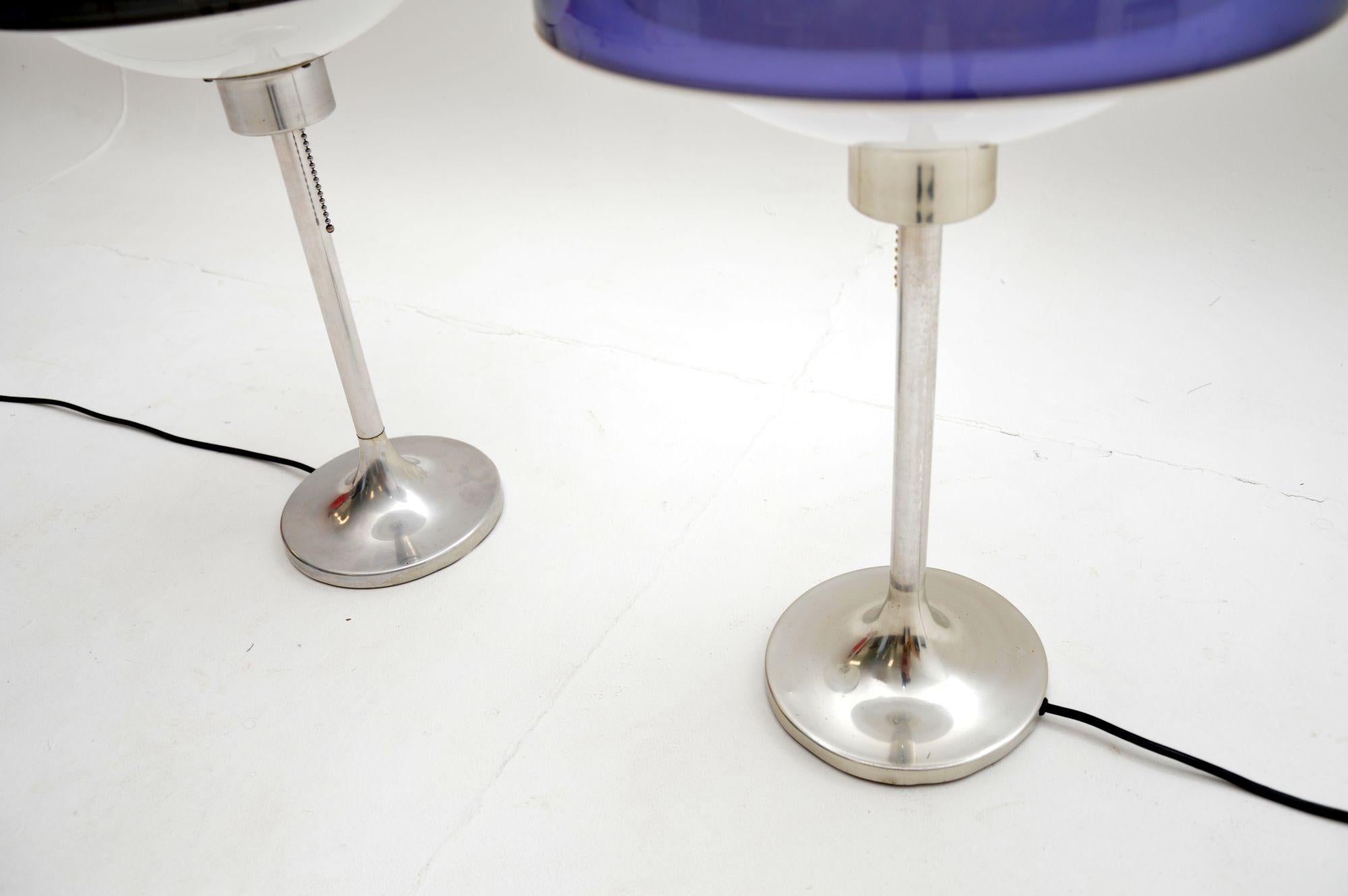 1960’s Pair of Vintage Lumitron Table Lamps by Robert Welch In Good Condition In London, GB