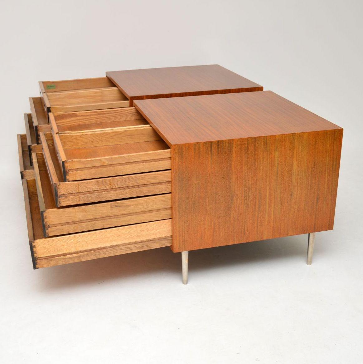 Mid-20th Century 1960s Pair of Vintage Mahogany Chests by Edward Wormley for Dunbar