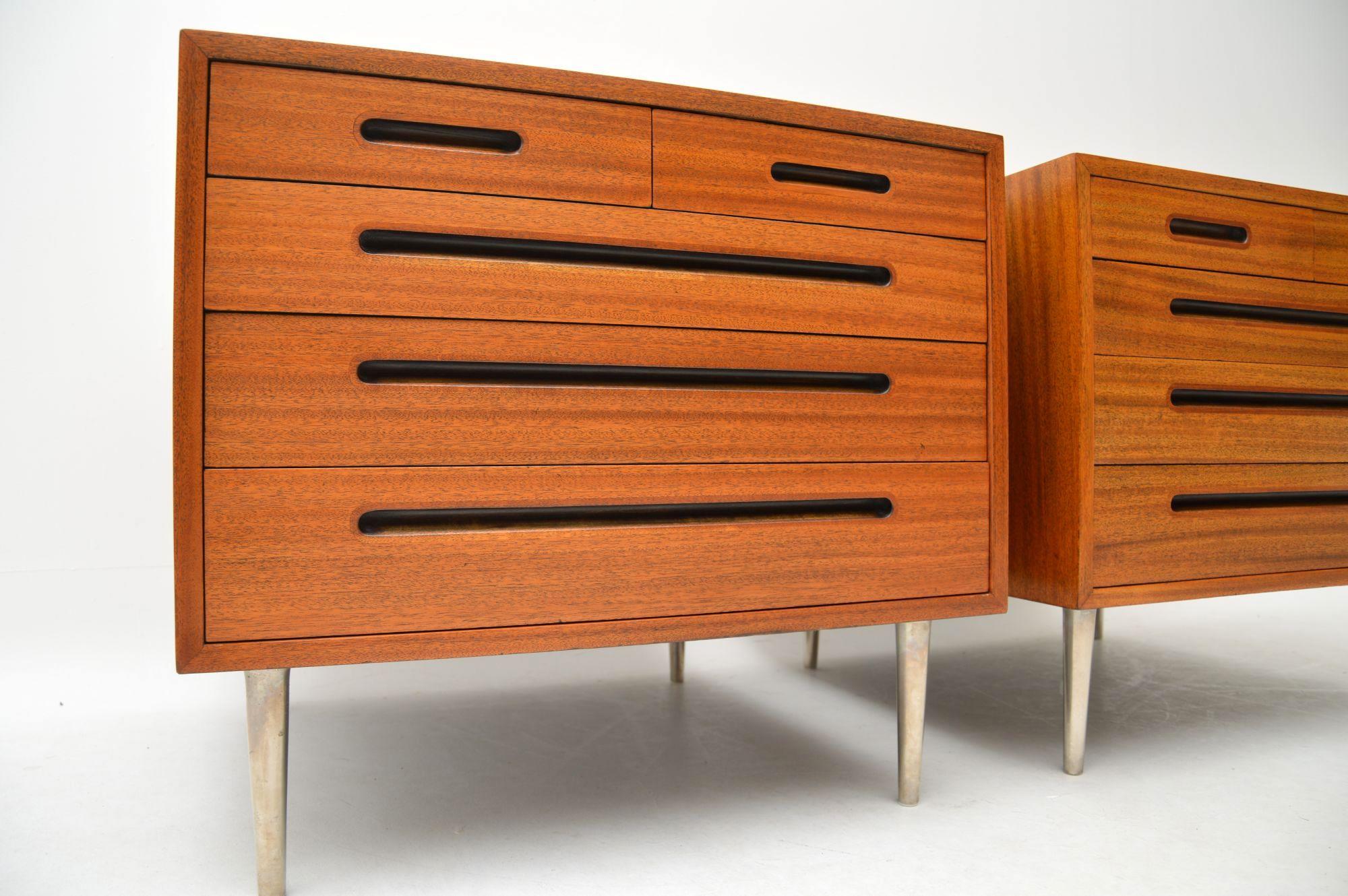 1960s Pair of Vintage Mahogany Chests by Edward Wormley for Dunbar 1