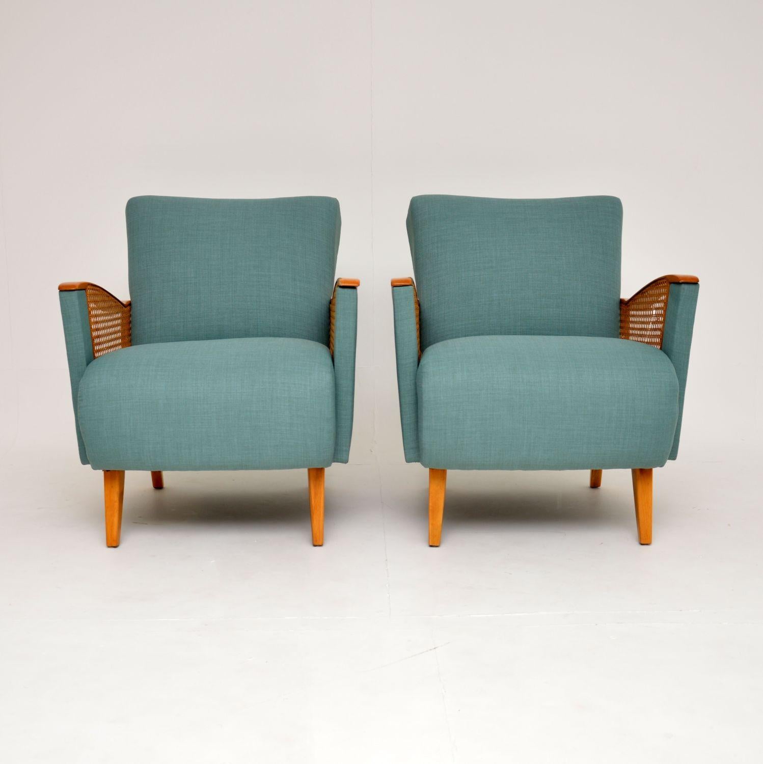 Mid-Century Modern 1960's Pair of Vintage Swedish Armchairs