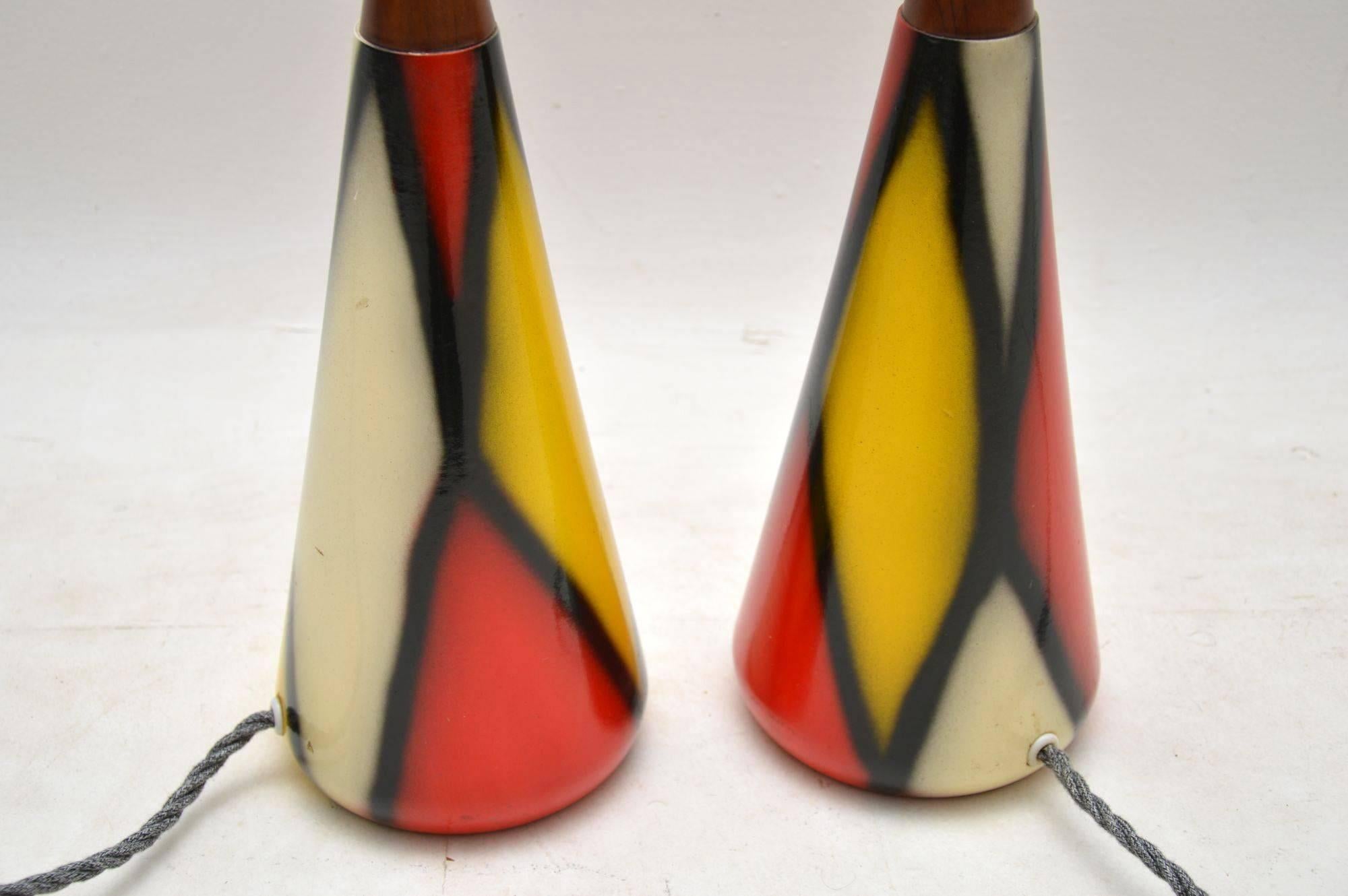 Mid-20th Century 1960s Pair of Vintage Table Lamps
