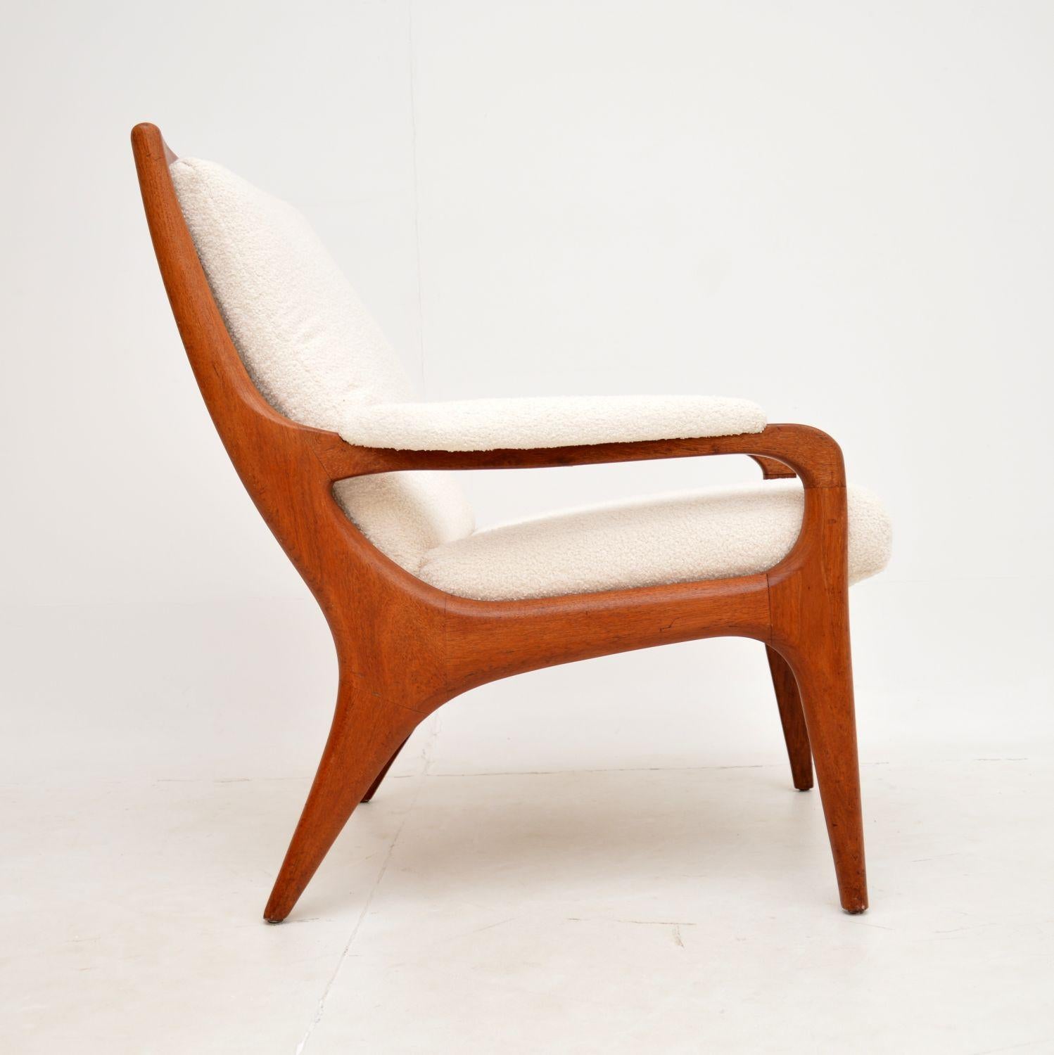 1960's Pair of Vintage Teak Armchairs by Howard Keith 3