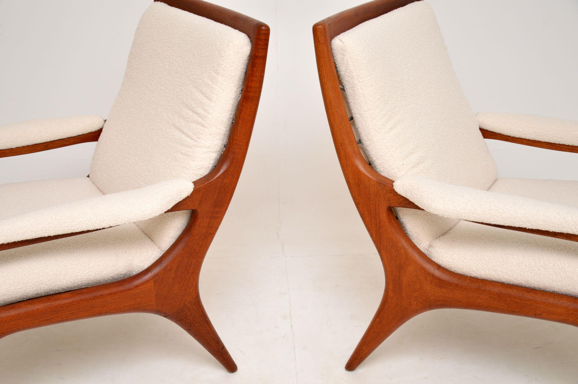 British 1960's Pair of Vintage Teak Armchairs by Howard Keith