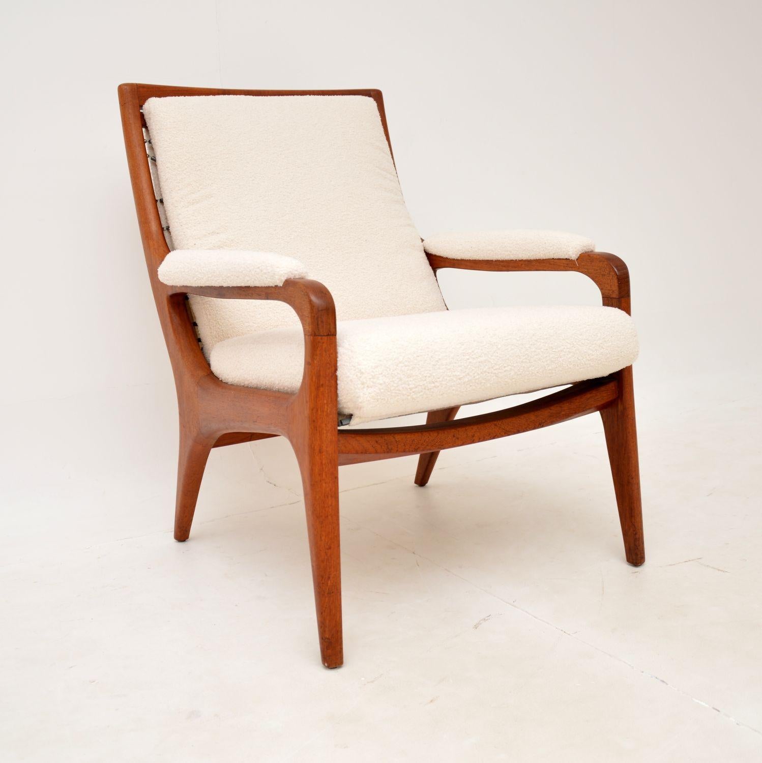 1960's Pair of Vintage Teak Armchairs by Howard Keith 1