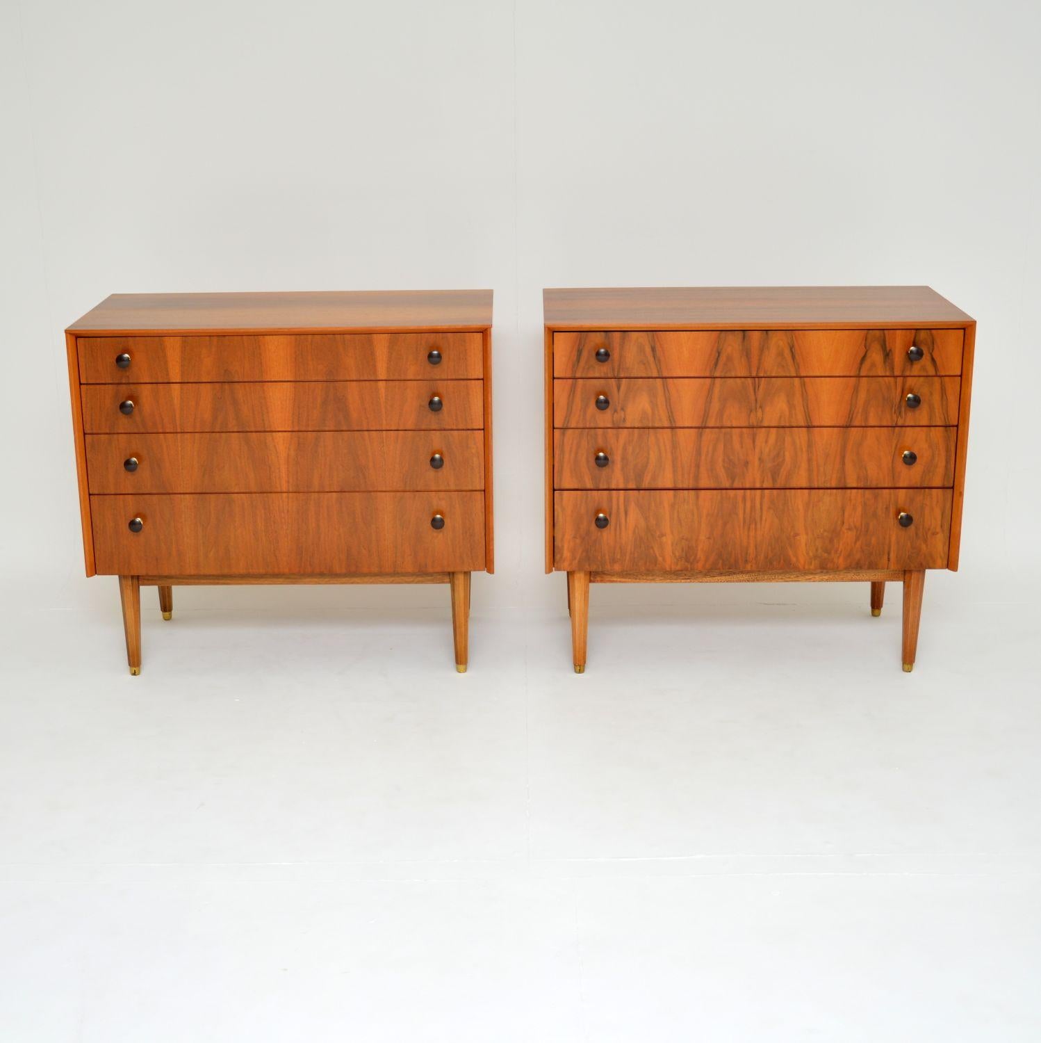 Mid-Century Modern 1960s Pair of Walnut Chests of Drawers by G Plan