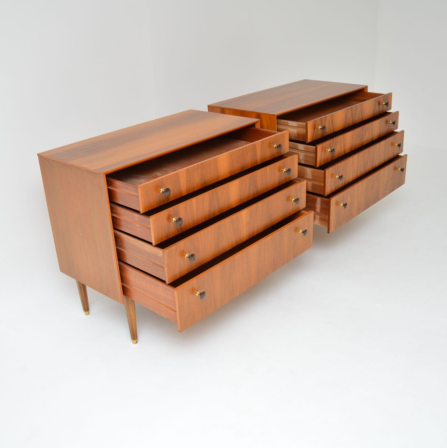 Mid-20th Century 1960s Pair of Walnut Chests of Drawers by G Plan