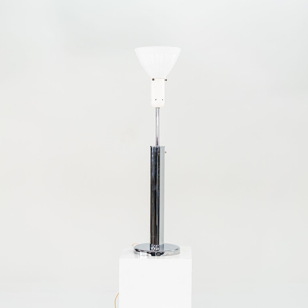 Mid-20th Century 1960s Pair of Walter Von Nessen for Nessen Studios Skyscraper Chrome Table Lamps For Sale