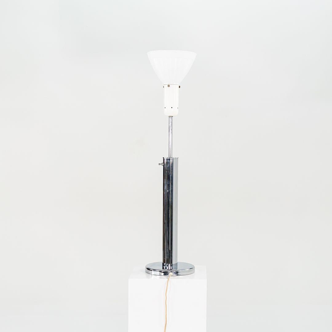 Metal 1960s Pair of Walter Von Nessen for Nessen Studios Skyscraper Chrome Table Lamps For Sale