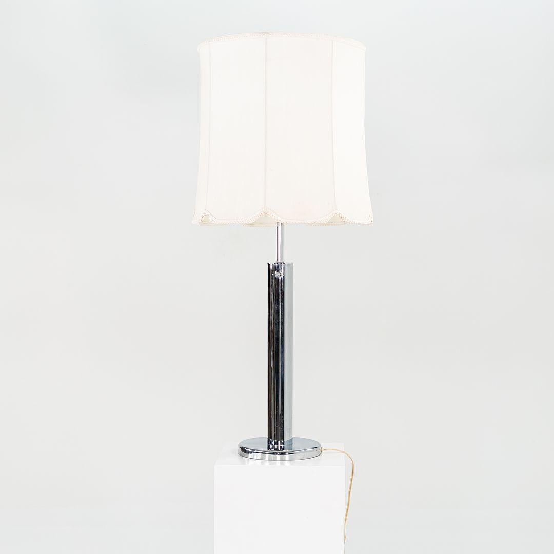 1960s Pair of Walter Von Nessen for Nessen Studios Skyscraper Chrome Table Lamps For Sale 1